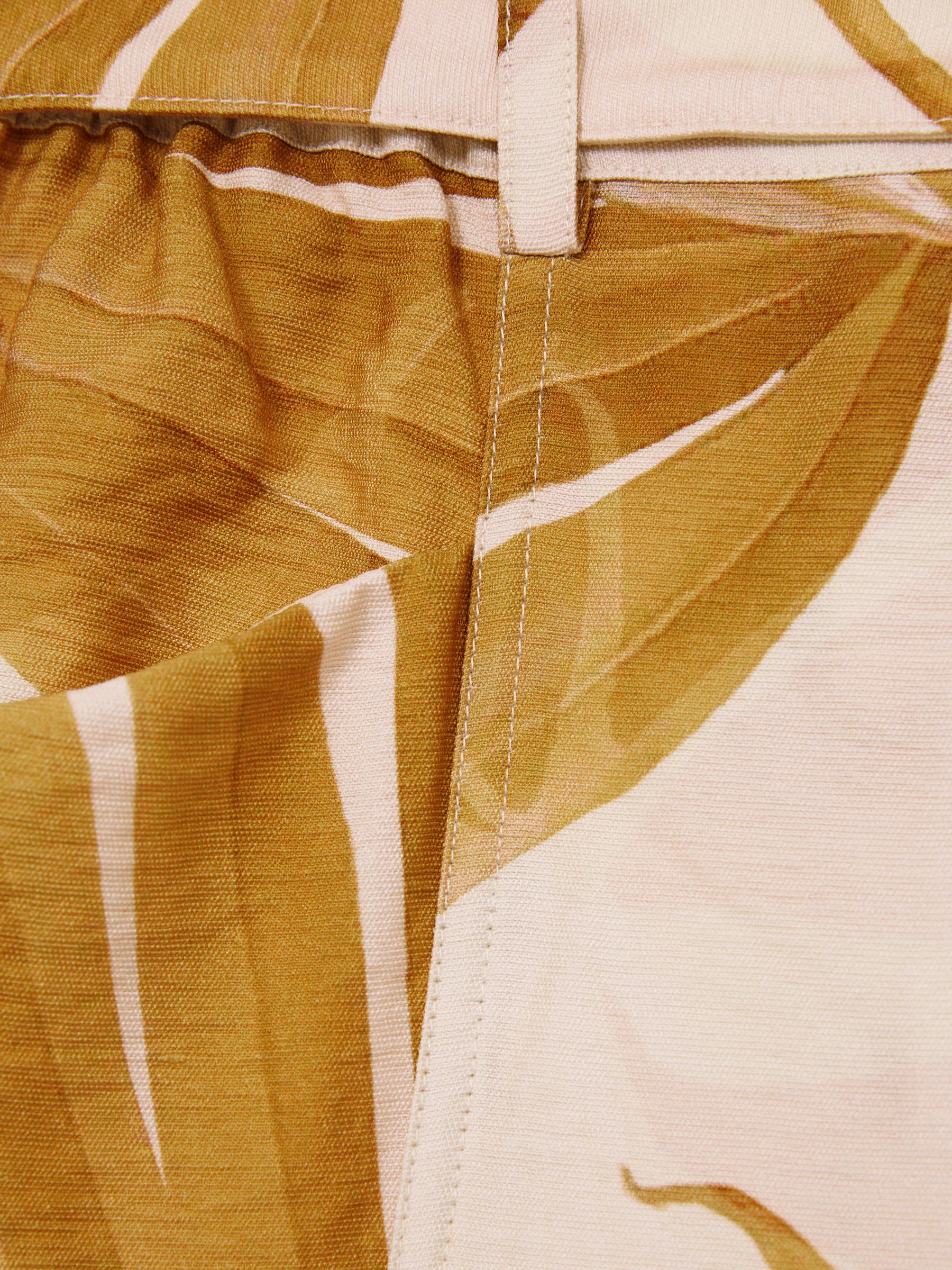 Palm Print Belted Shorts in Neutral - Image 6 of 6