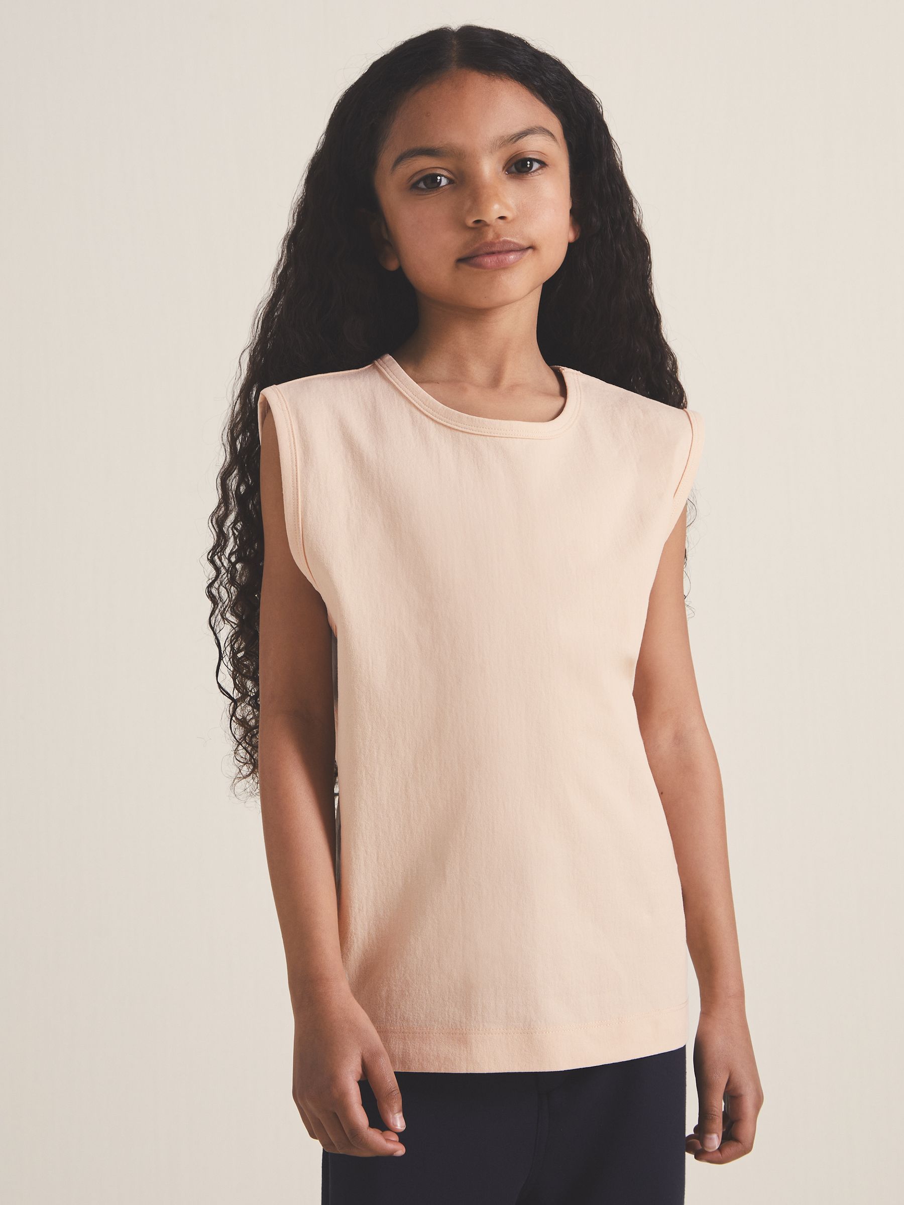 9-13 yrs Reiss | Les 100 Ciels Oversize T-Shirt in Peach - Image 3 of 6