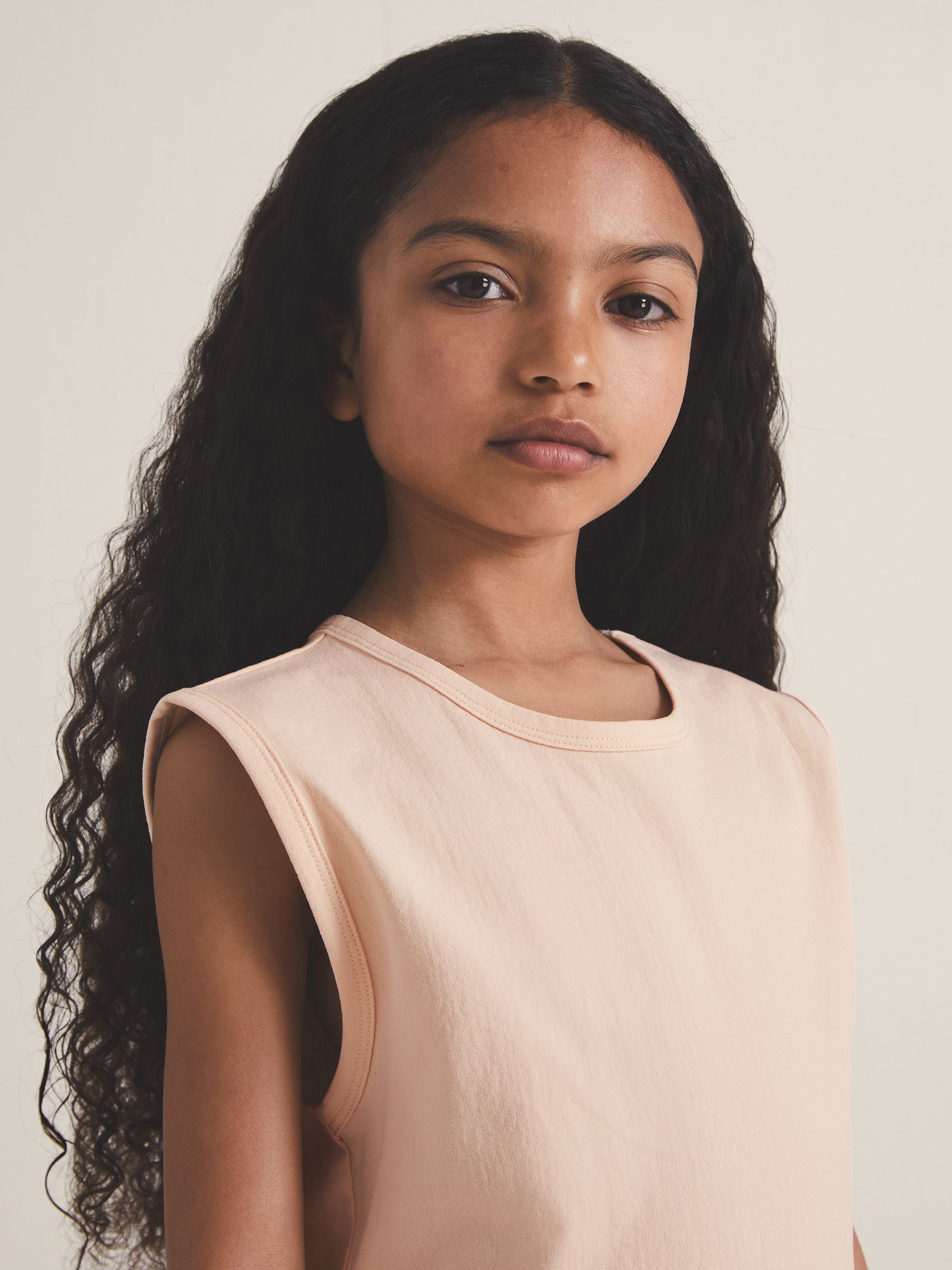 9-13 yrs Reiss | Les 100 Ciels Oversize T-Shirt in Peach - Image 4 of 6
