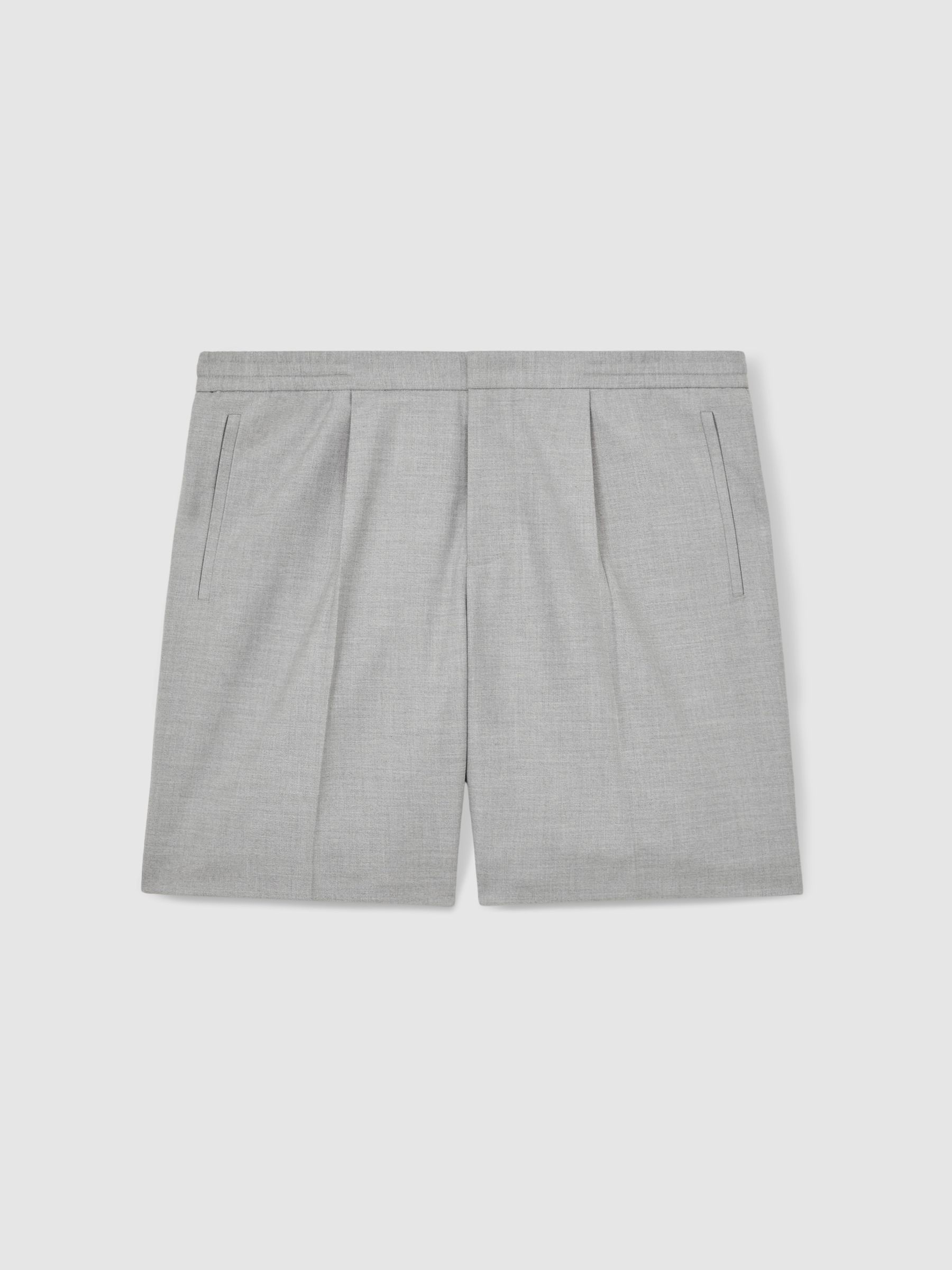 Relaxed Drawstring Shorts in Soft Grey - Image 2 of 6