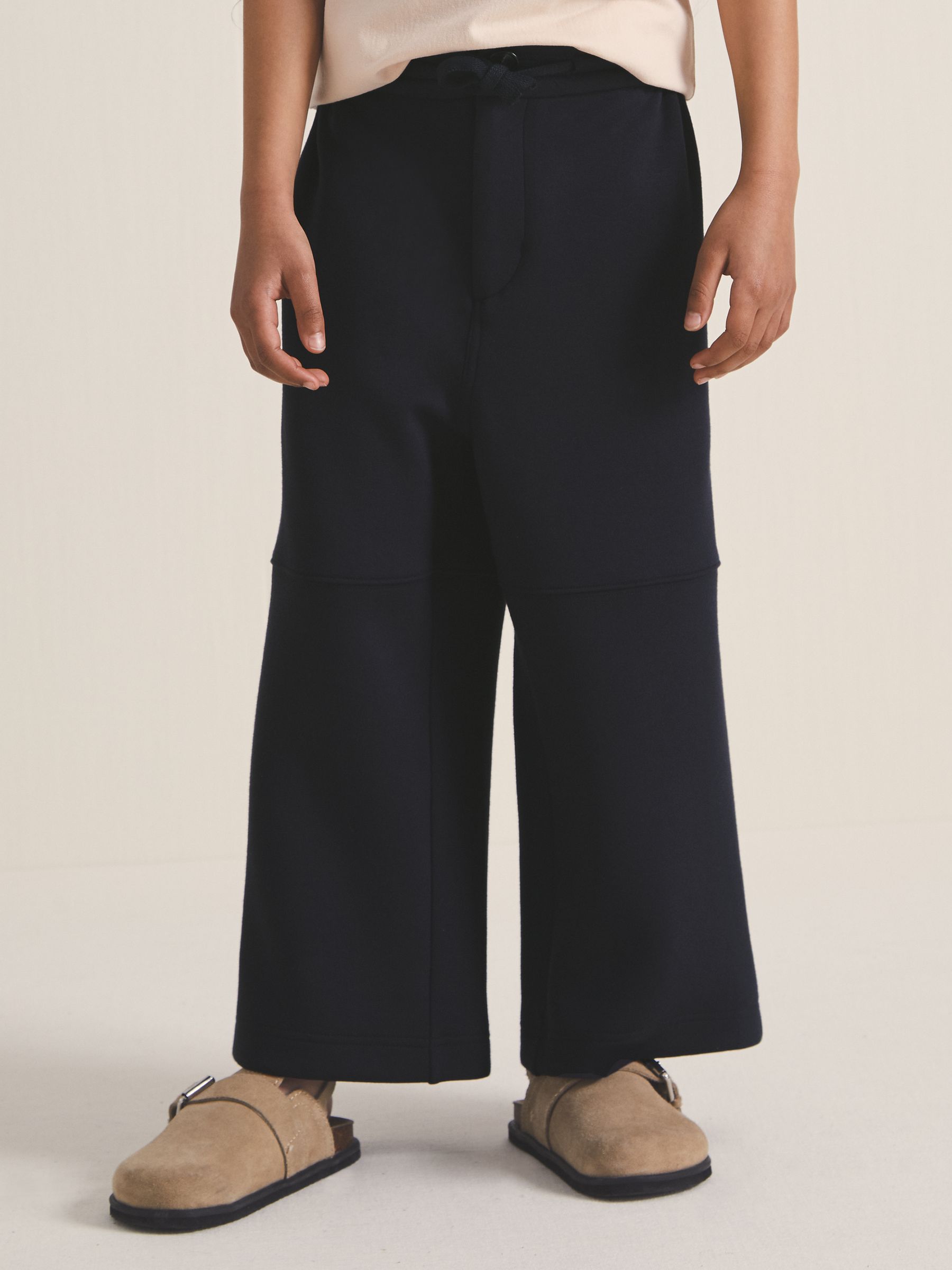 13-14 yrs Reiss | Les 100 Ciels Wide-Leg Joggers in Navy - Image 3 of 6