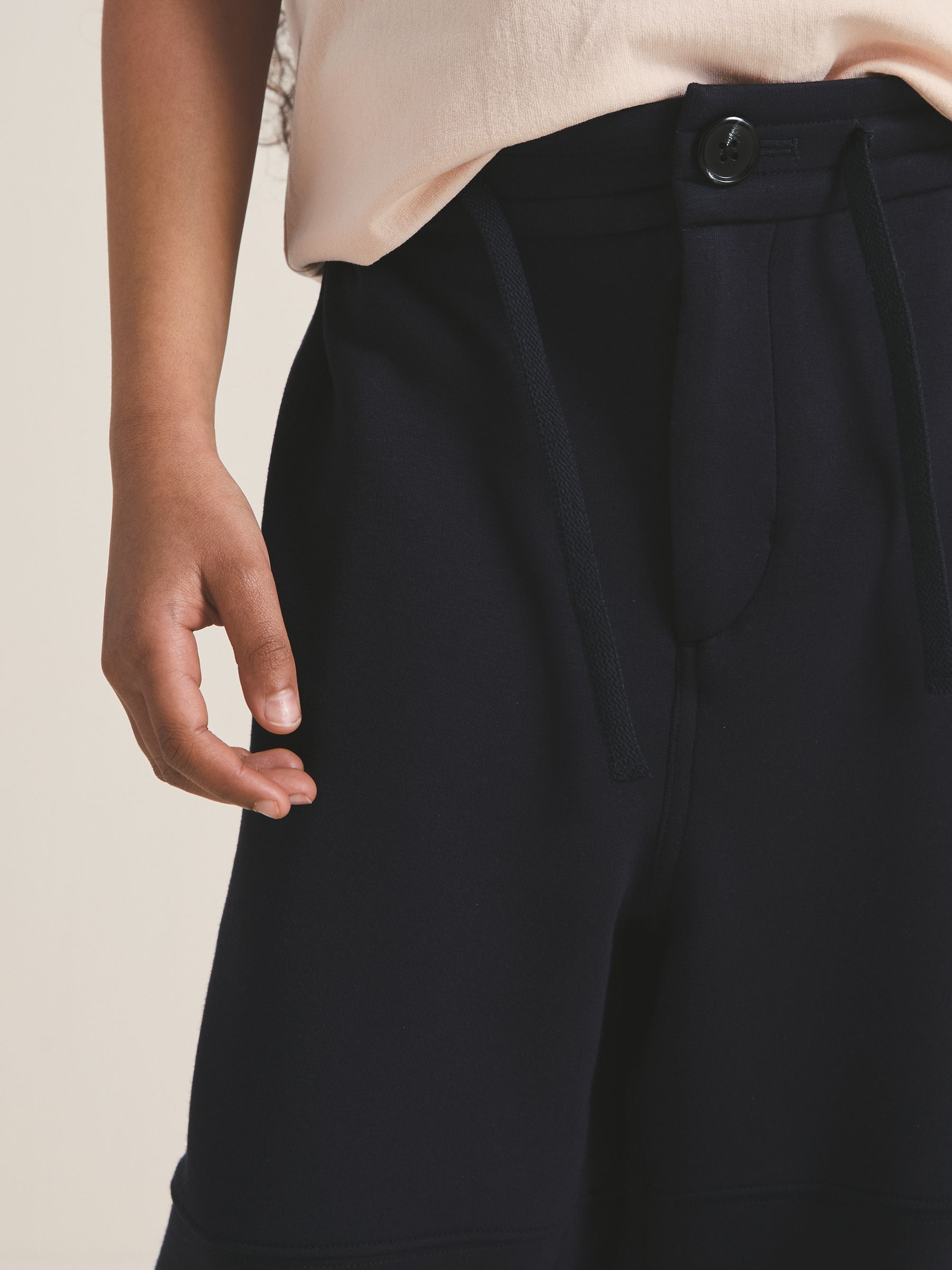 13-14 yrs Reiss | Les 100 Ciels Wide-Leg Joggers in Navy - Image 4 of 6