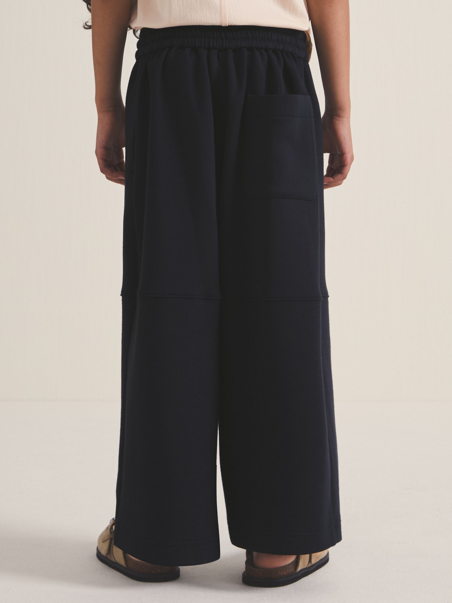 13-14 yrs Reiss | Les 100 Ciels Wide-Leg Joggers in Navy - Image 5 of 6