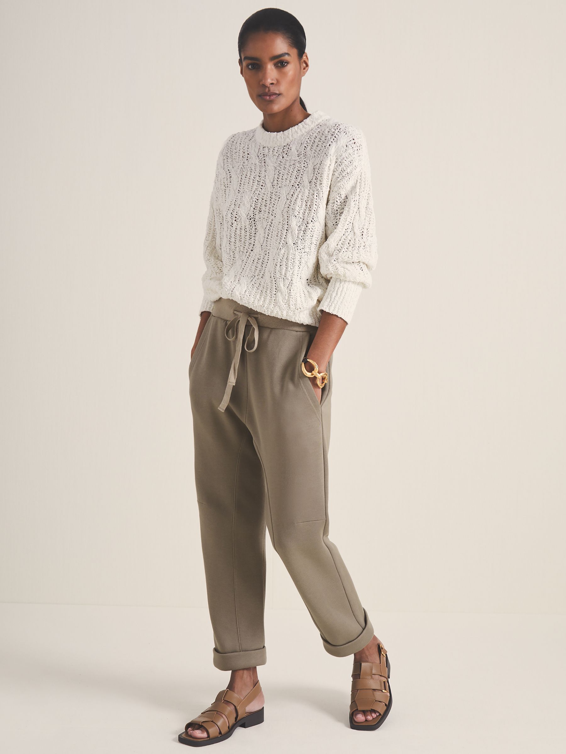 Reiss | Les 100 Ciels Jersey Joggers in Sage Green - Image 1 of 6