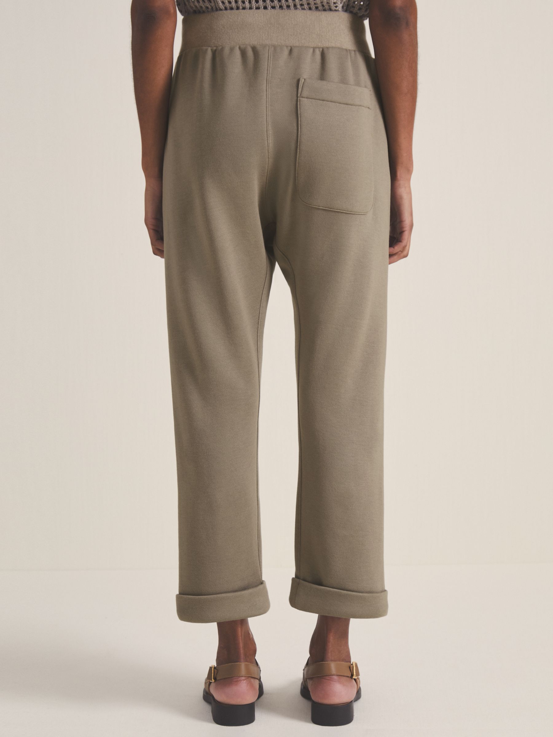 Reiss | Les 100 Ciels Jersey Joggers in Sage Green - Image 5 of 6