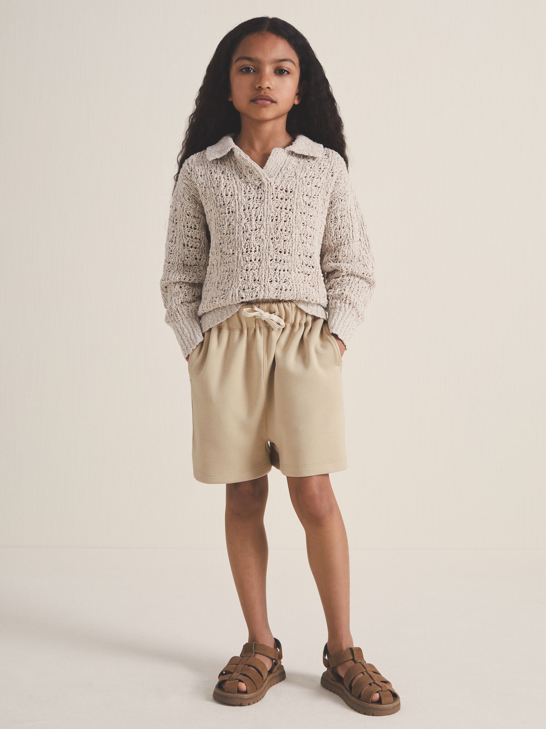 9-13 yrs | Les 100 Ciels Jersey Shorts in Sage - Image 3 of 6