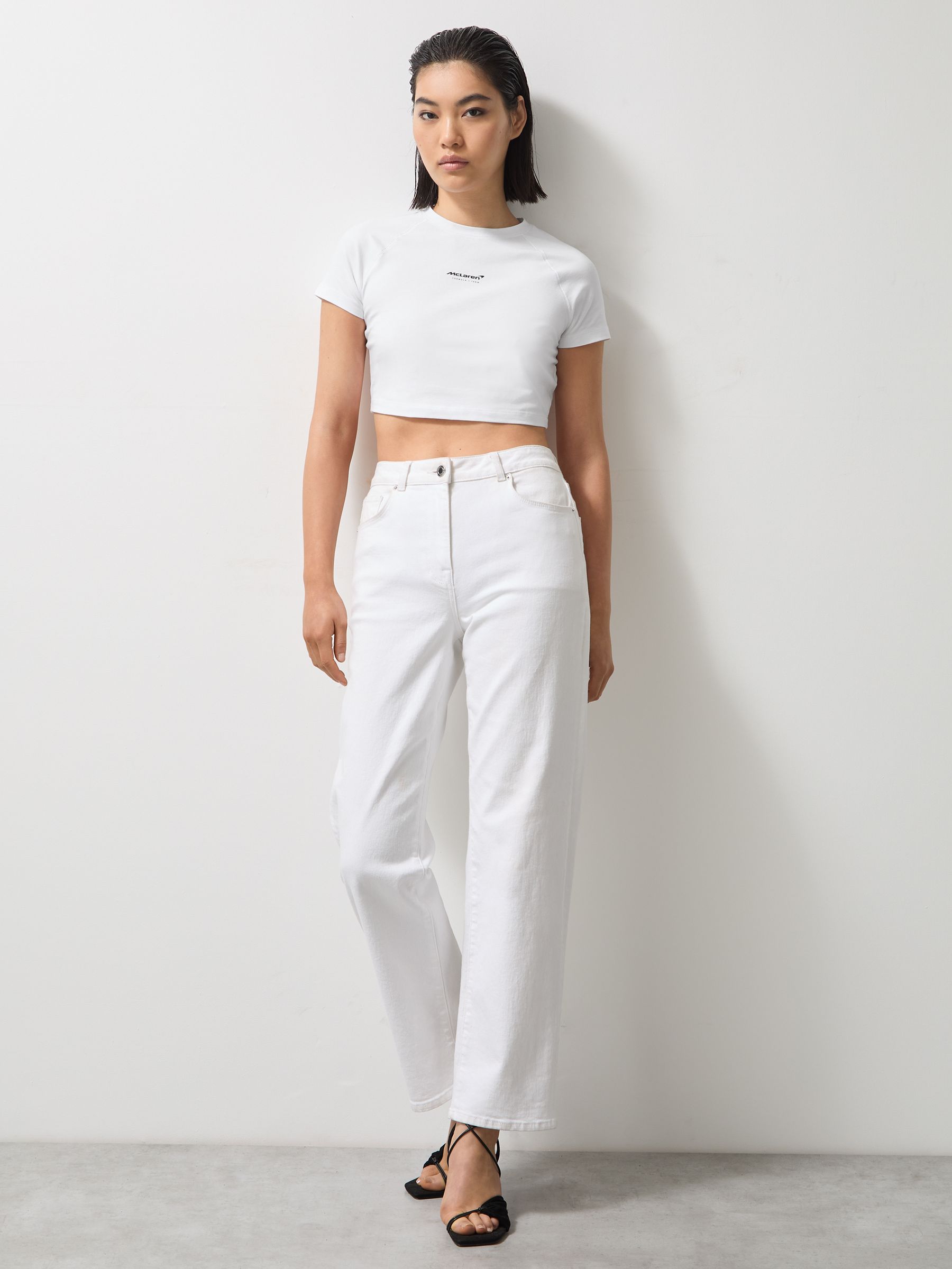 McLaren F1 Team Cropped Logo T-Shirt in White - Image 3 of 6