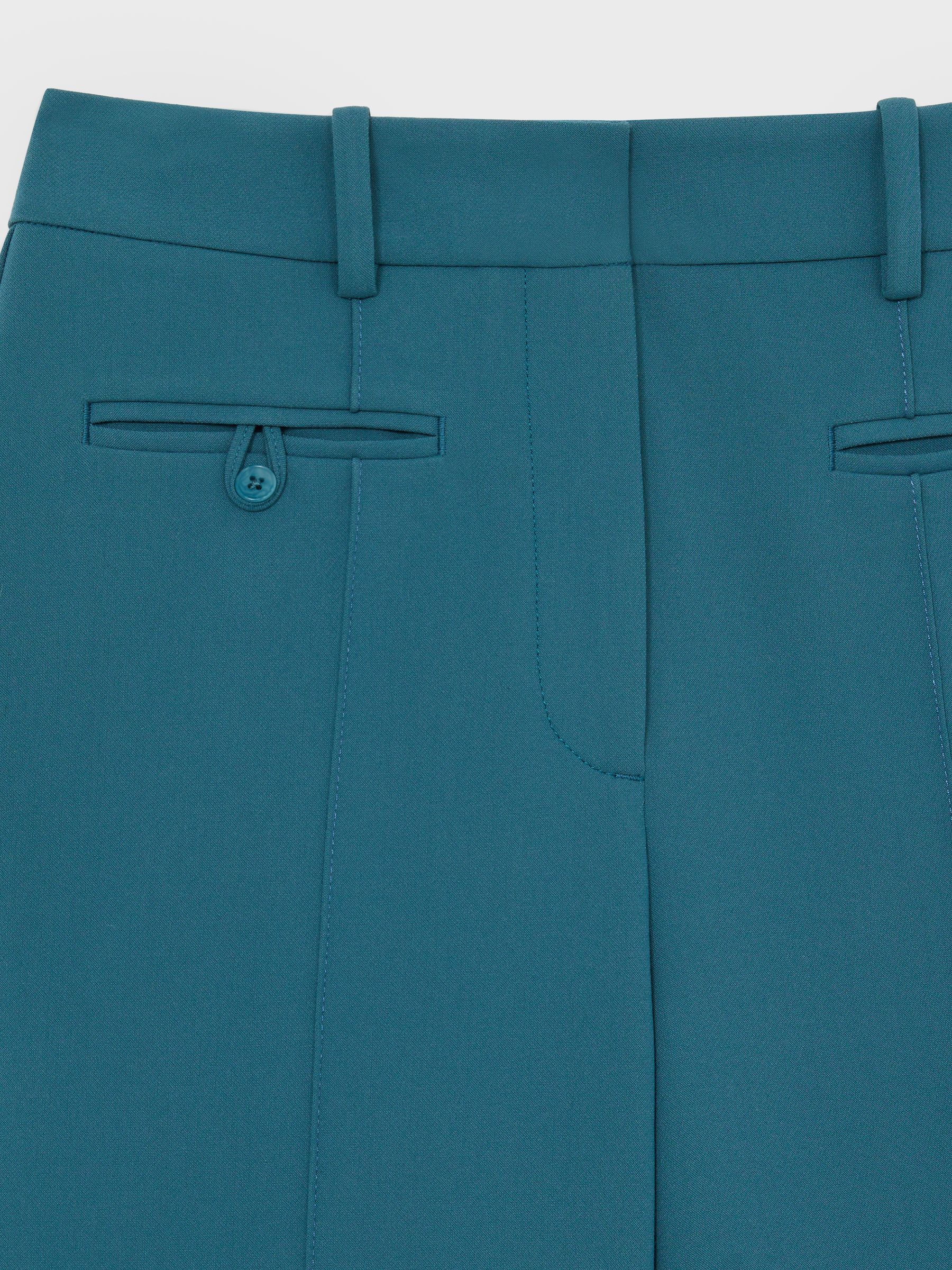Welt Pocket Flared Trousers in Teal - Image 6 of 6