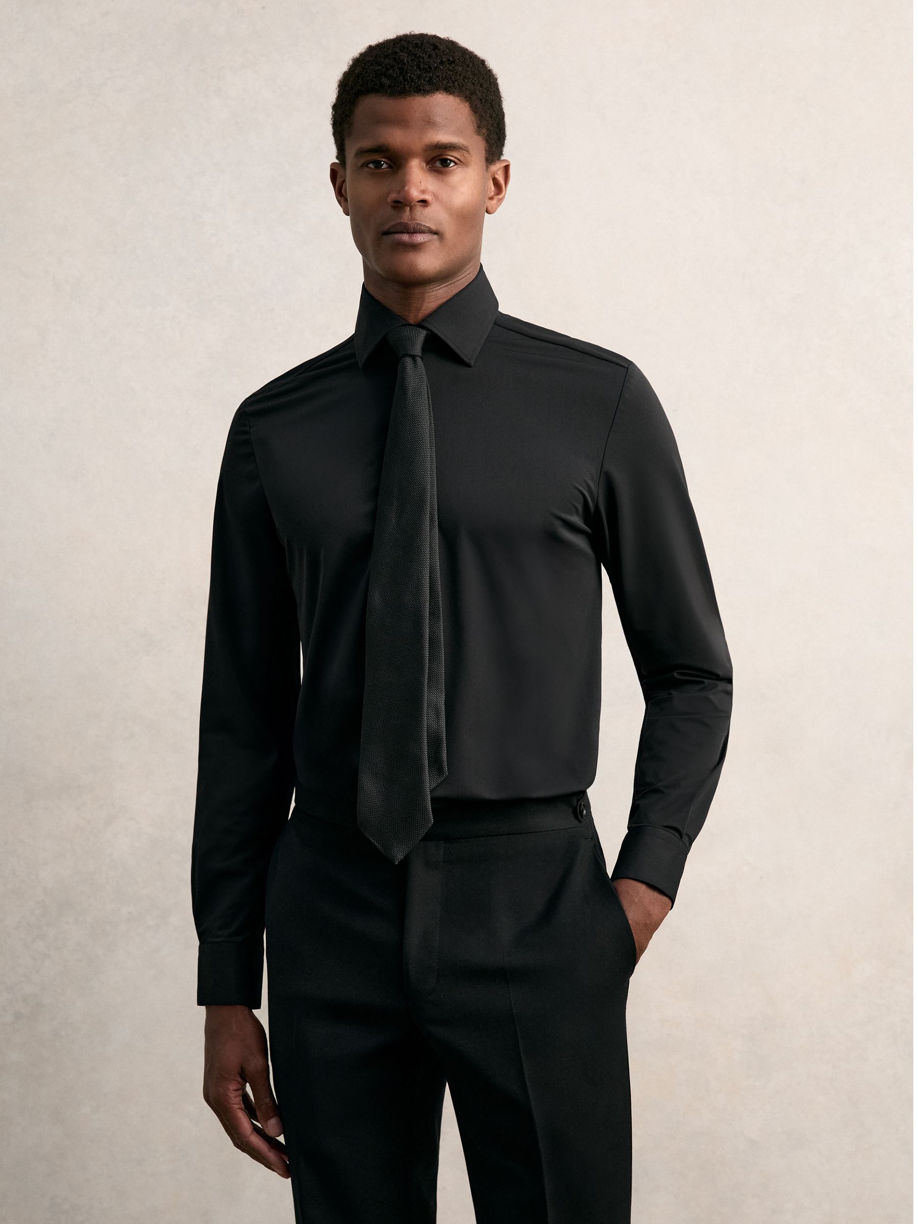 Long-Sleeve Travel Shirt in Black - Image 5 of 10