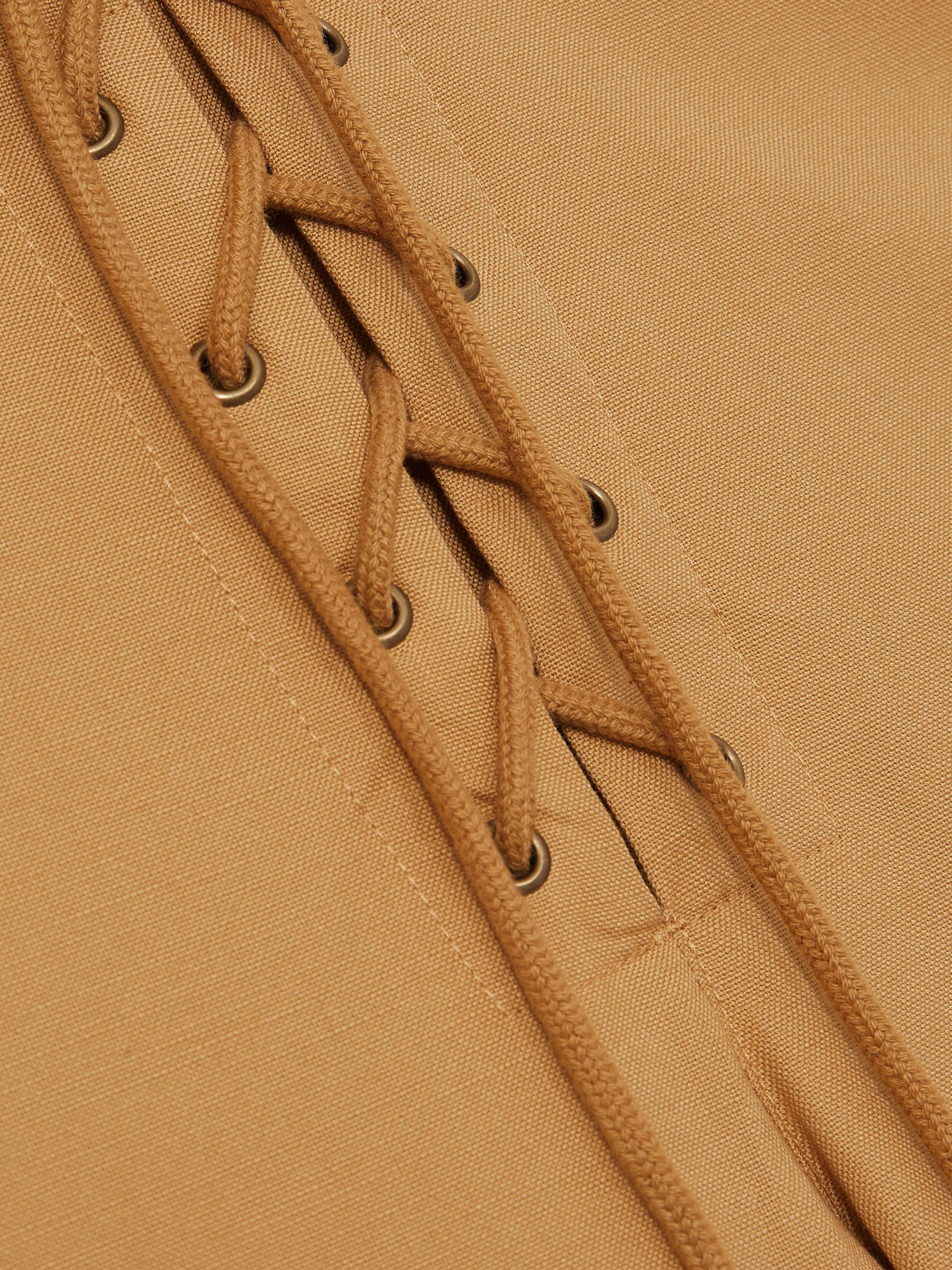 Lace-up Tapered Trousers in Tan - Image 6 of 6