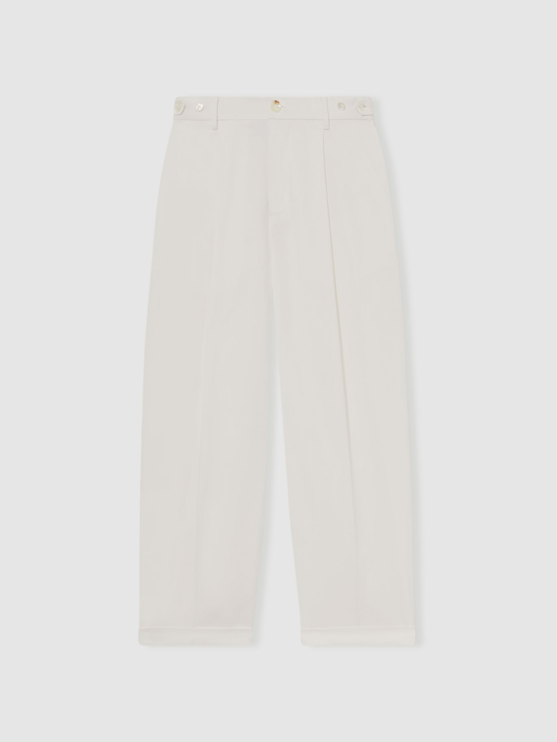 Reiss | Les 100 Ciels Wide Leg Trousers in White - Image 2 of 6