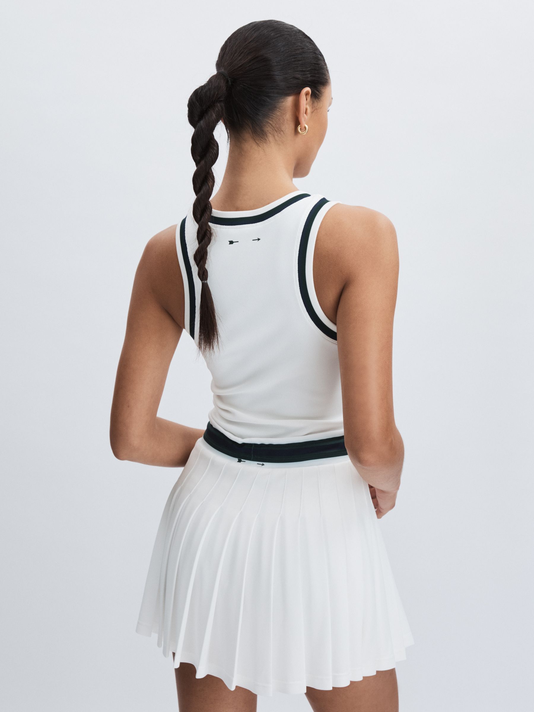 Ribbed Tank Top in White - Image 5 of 5