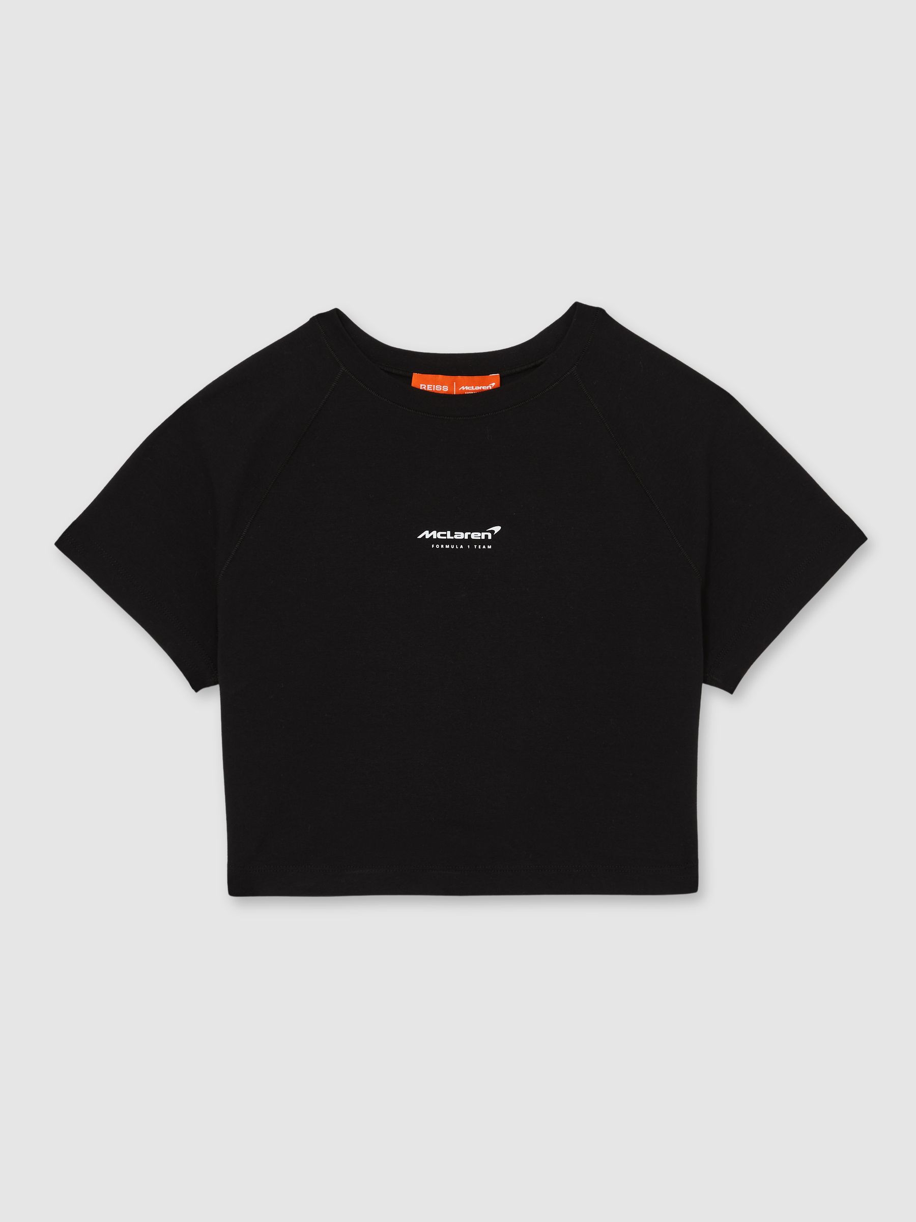 McLaren F1 Team Cropped Logo T-Shirt in Black - Image 2 of 5