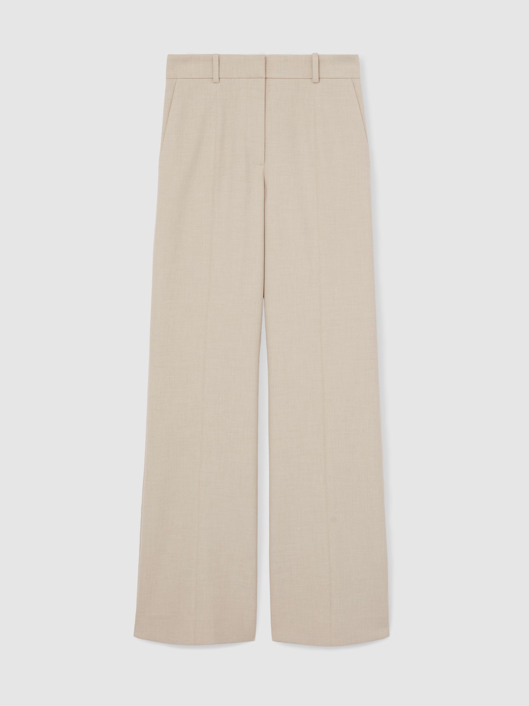 Petite Flared Tailored Trousers in Neutral - Image 2 of 8