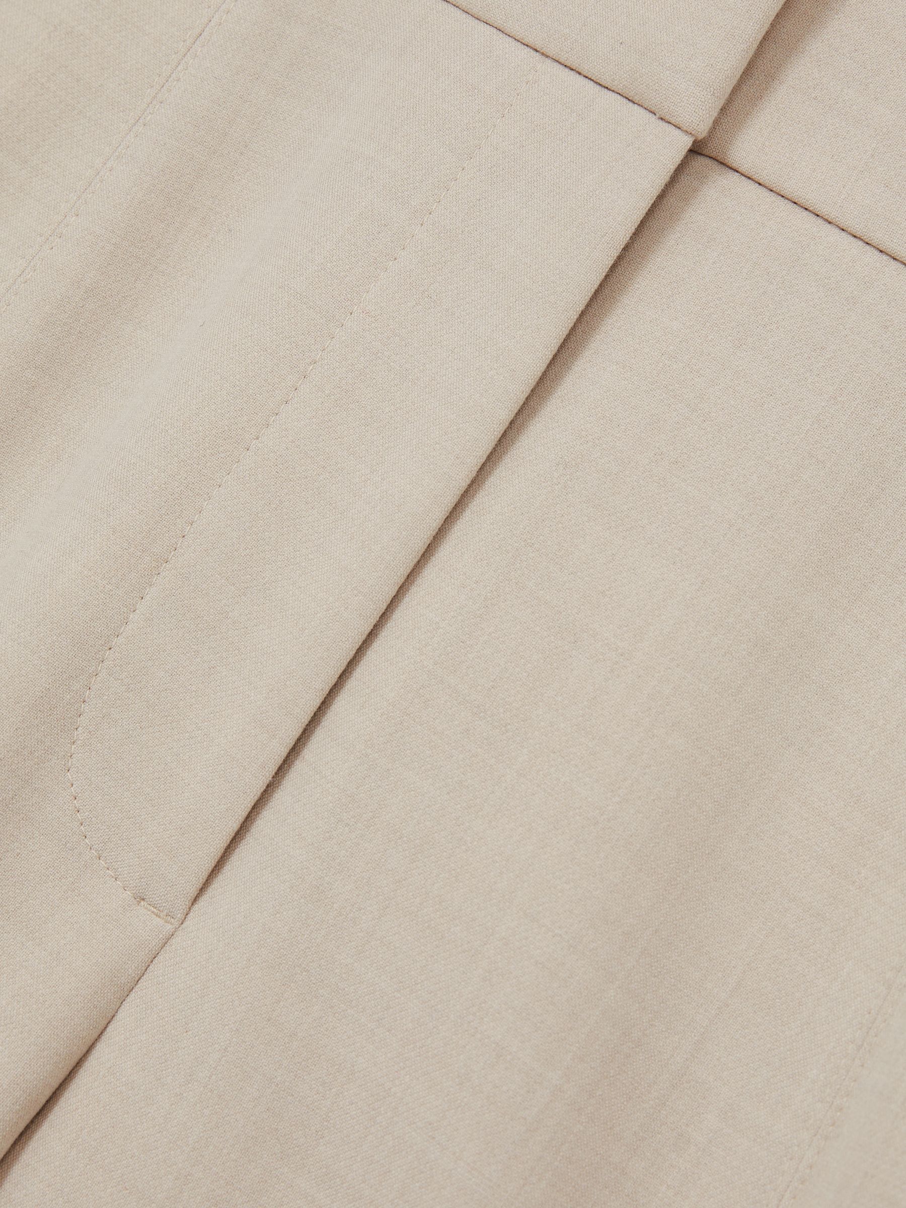 Petite Flared Tailored Trousers in Neutral - Image 7 of 8