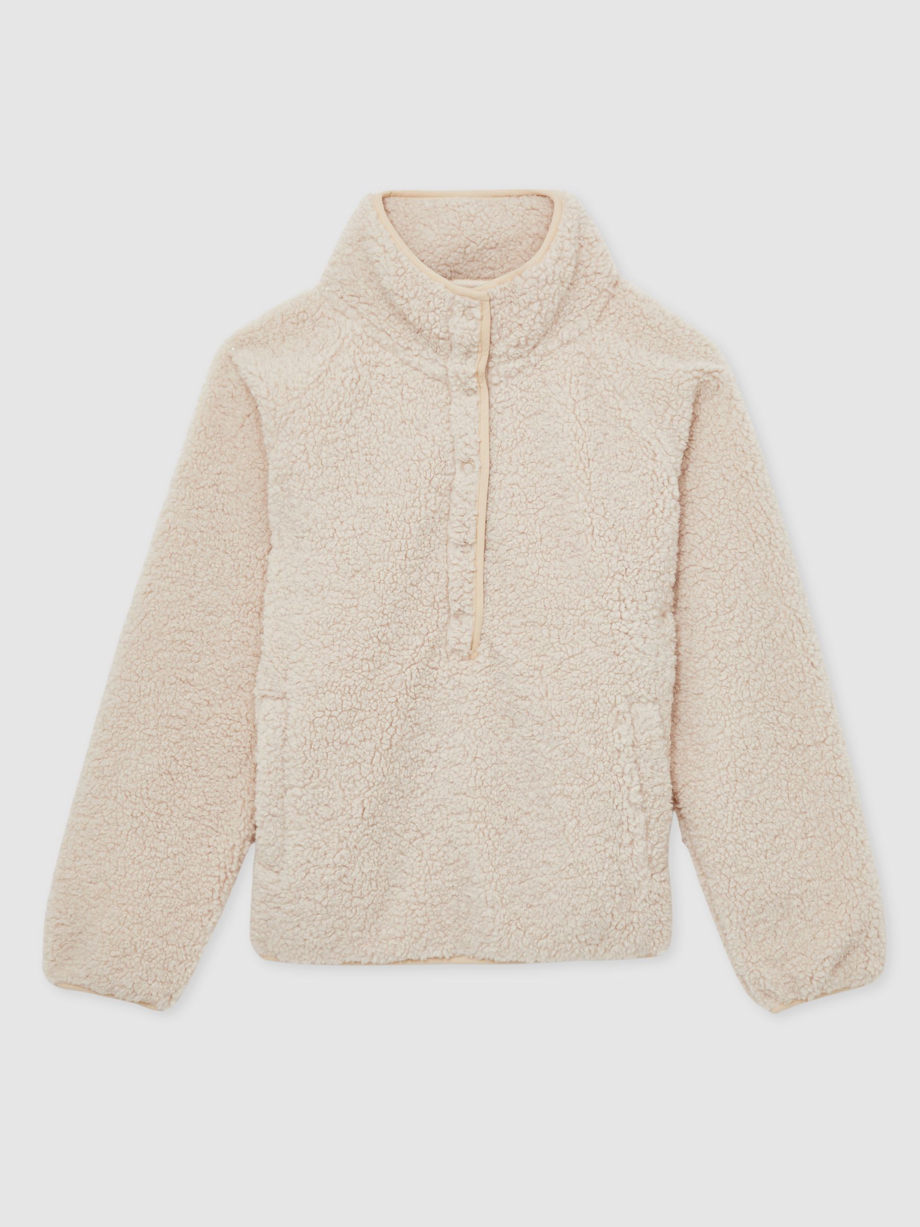 Press Stud Fleece Sweatshirt in Natural - Image 2 of 6