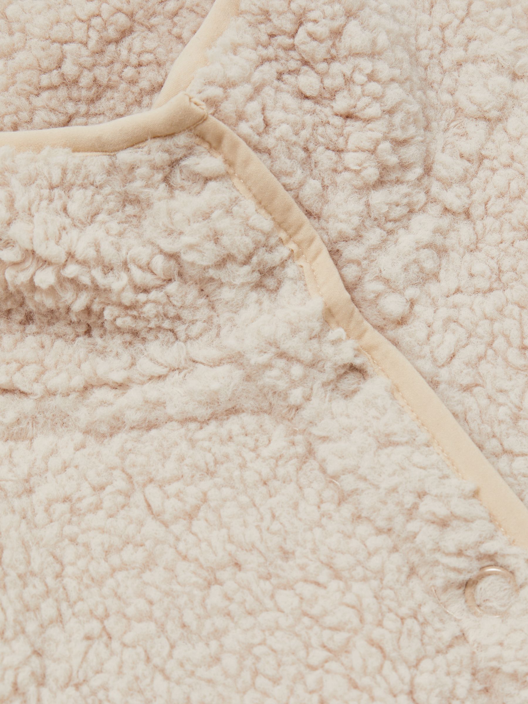 Press Stud Fleece Sweatshirt in Natural - Image 6 of 6