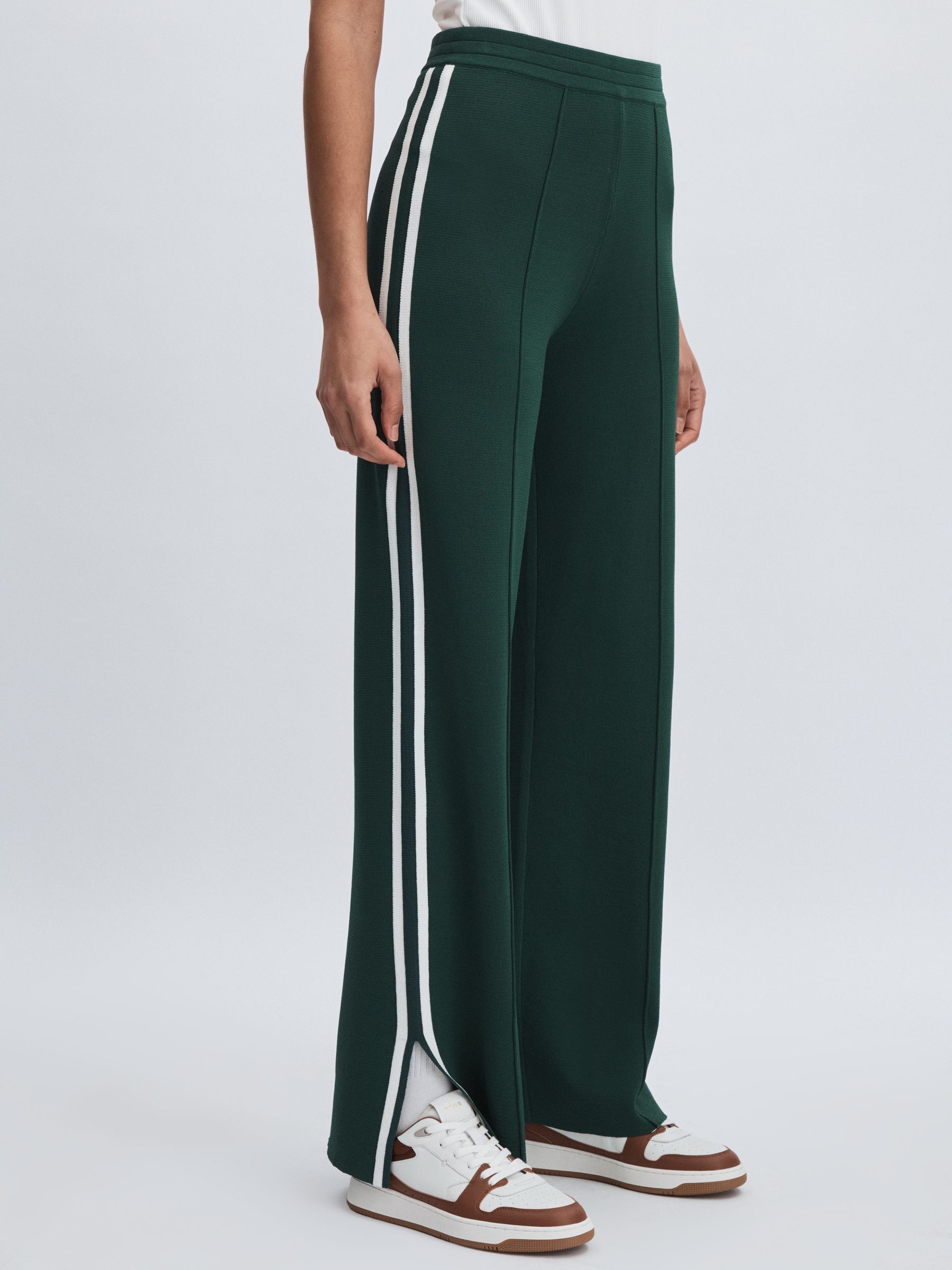 Stripe Knitted Joggers in Green - Image 3 of 6
