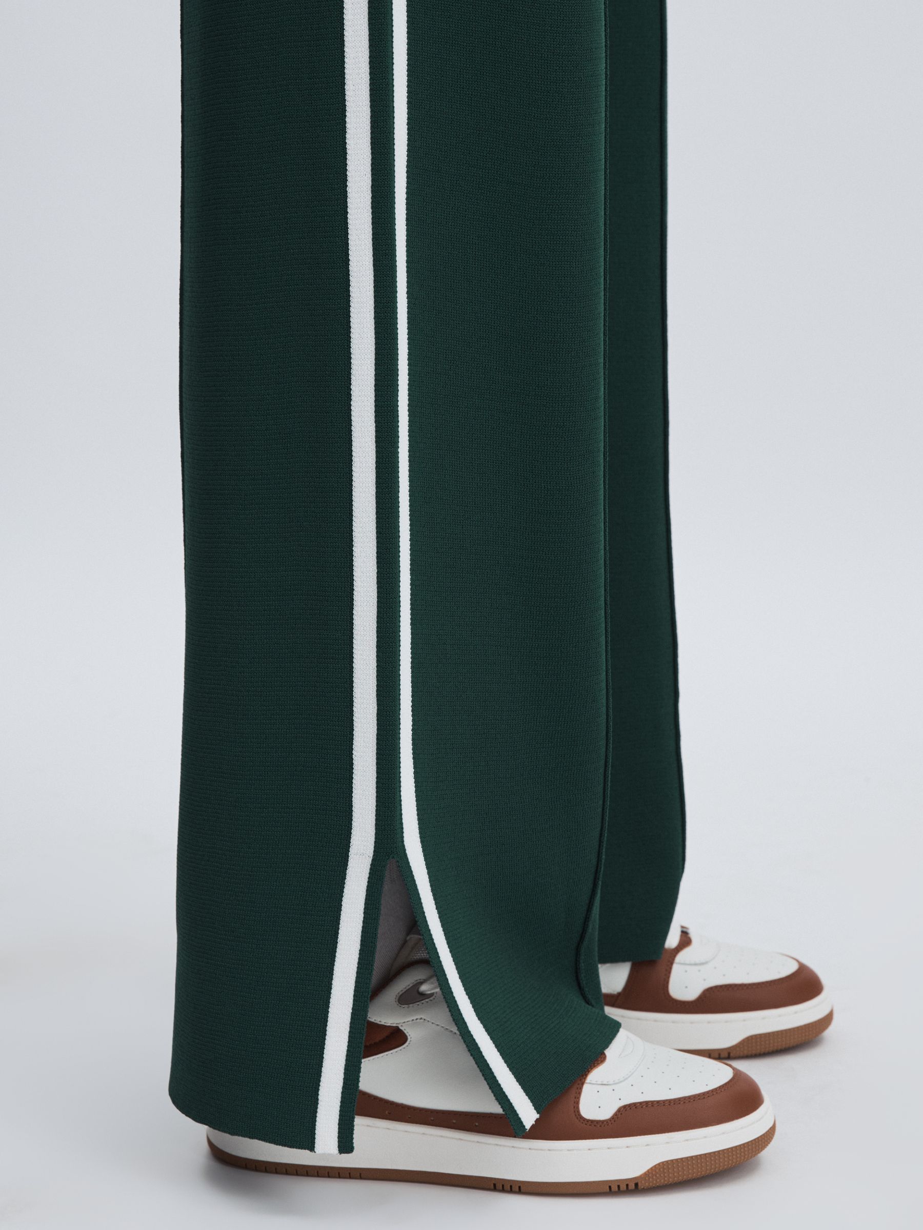 Stripe Knitted Joggers in Green - Image 4 of 6