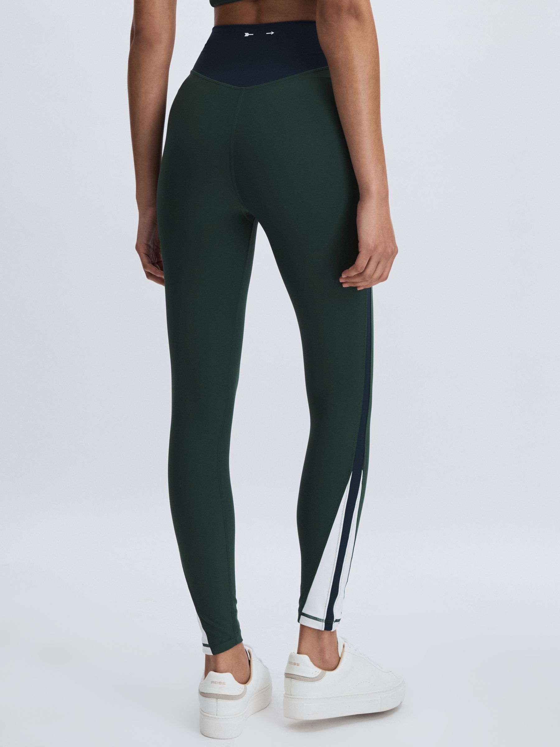 25" Colourblock Leggings in Green - Image 4 of 5