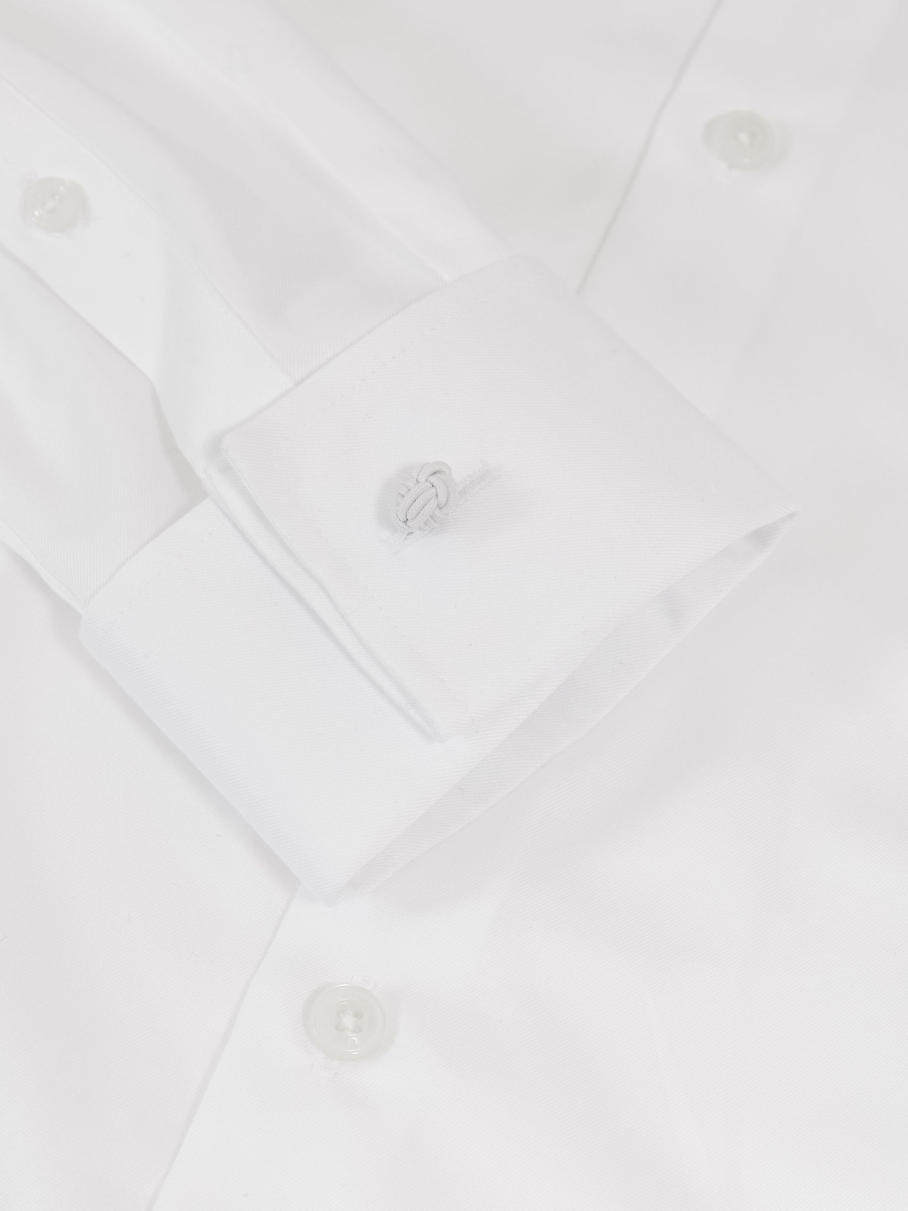Slim-Fit Cotton-Sateen Shirt in White - Image 7 of 7