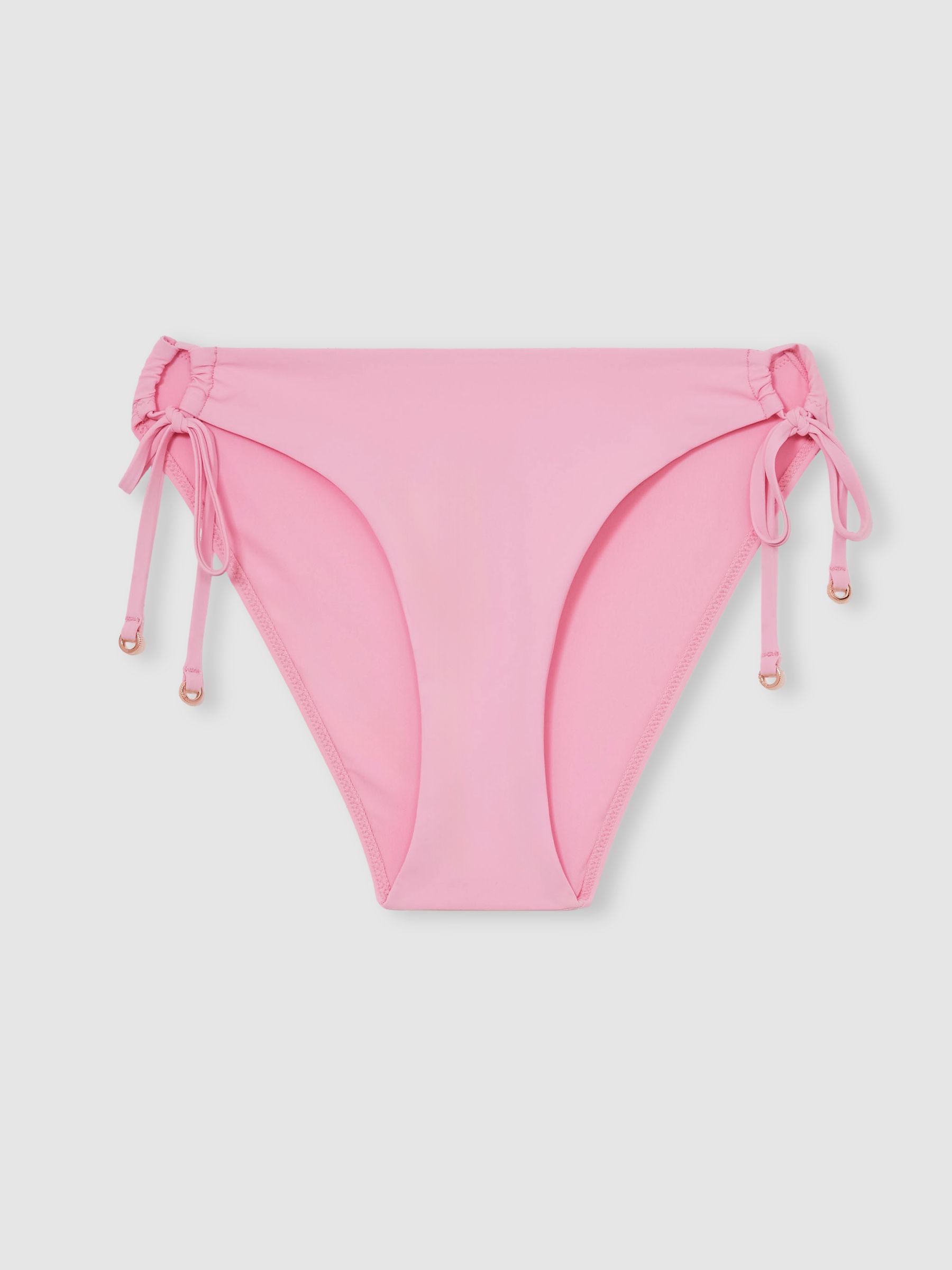 Side-Tie Bikini Bottoms in Pink - Image 2 of 5