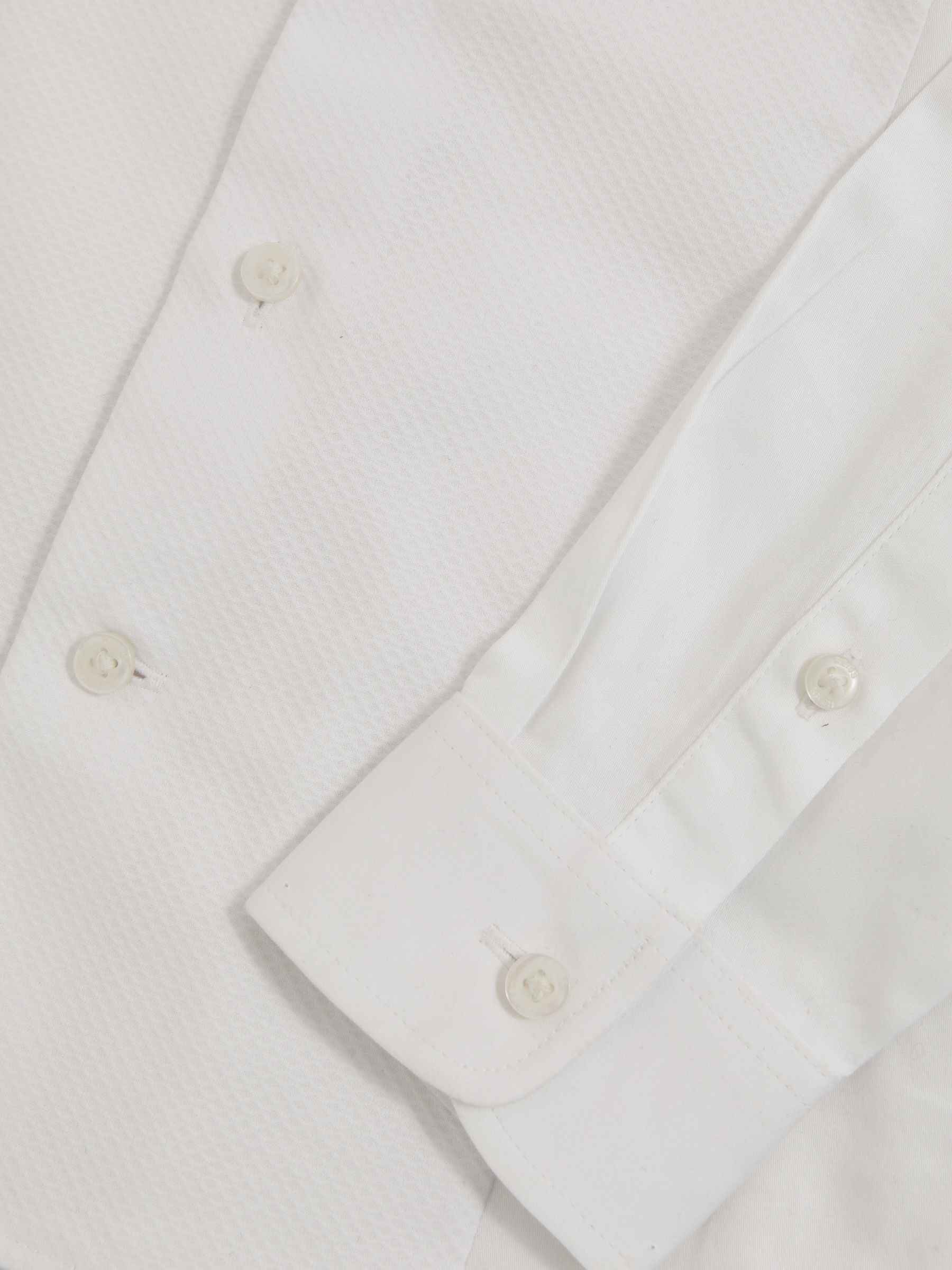 Cotton Slim-Fit Dinner Shirt in White - Image 5 of 5