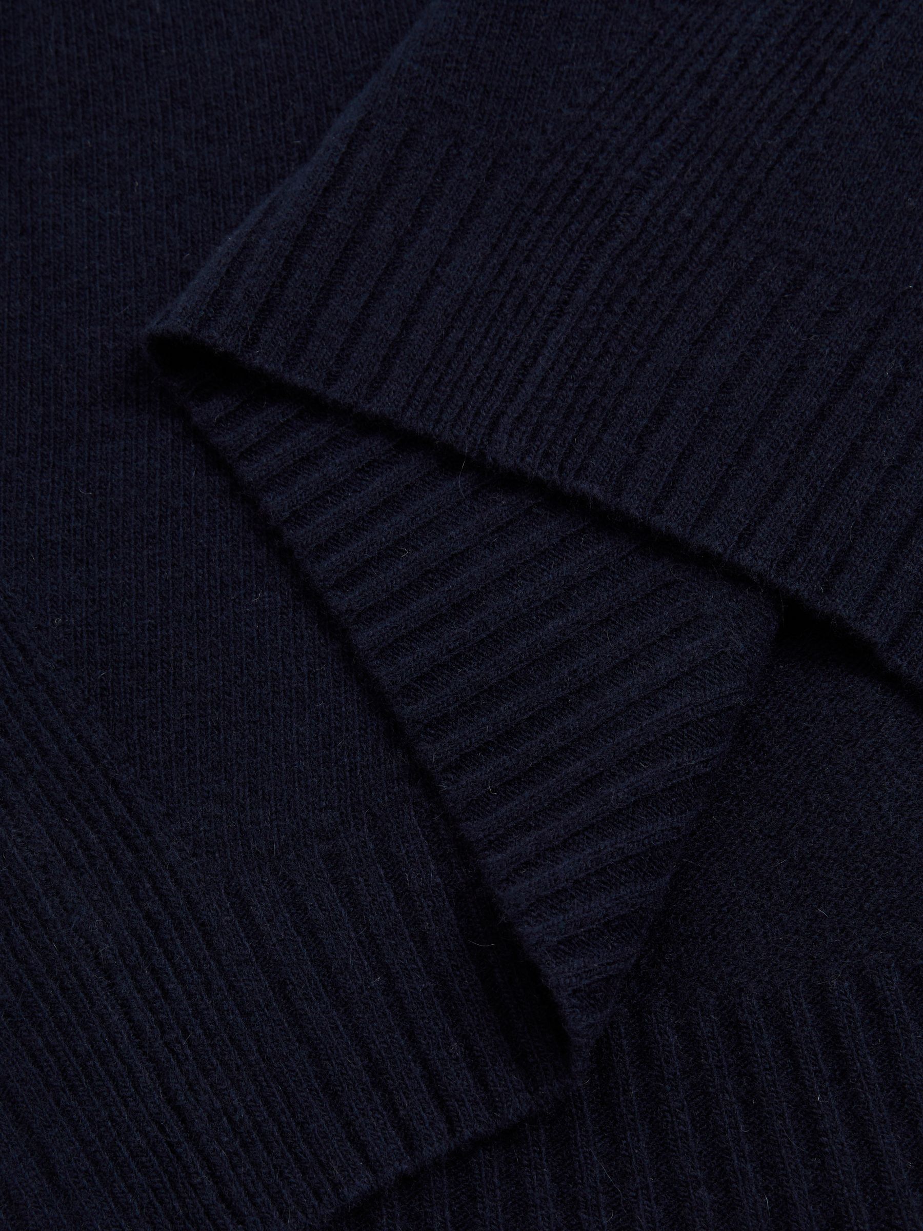 Wool-Cashmere Crew Neck Jumper in Navy - Image 6 of 6