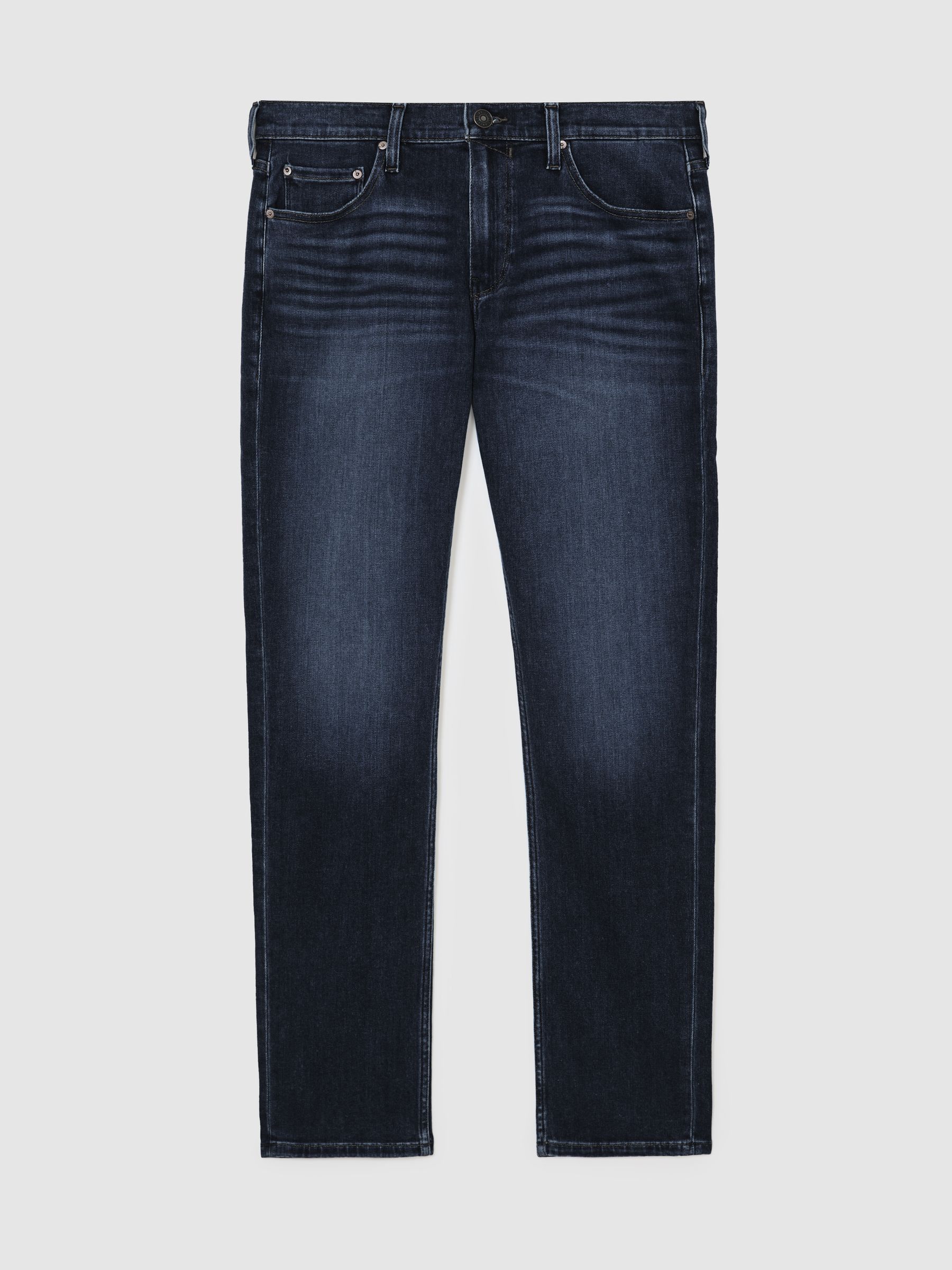 Paige Slim Straight Jeans in Dark Navy - Image 2 of 7