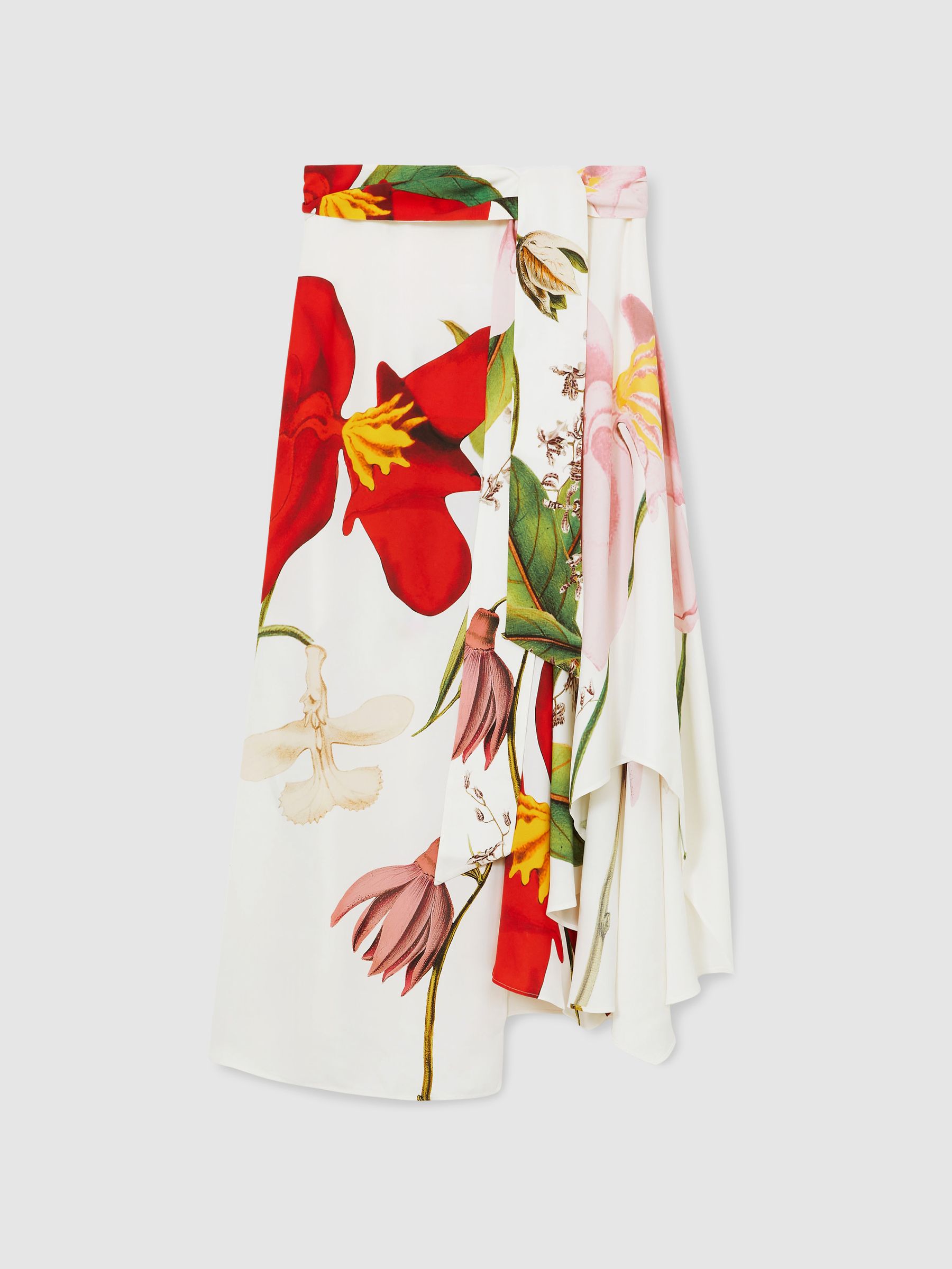 Reiss | NYBG Floral Midi Skirt in Ivory - Image 2 of 6