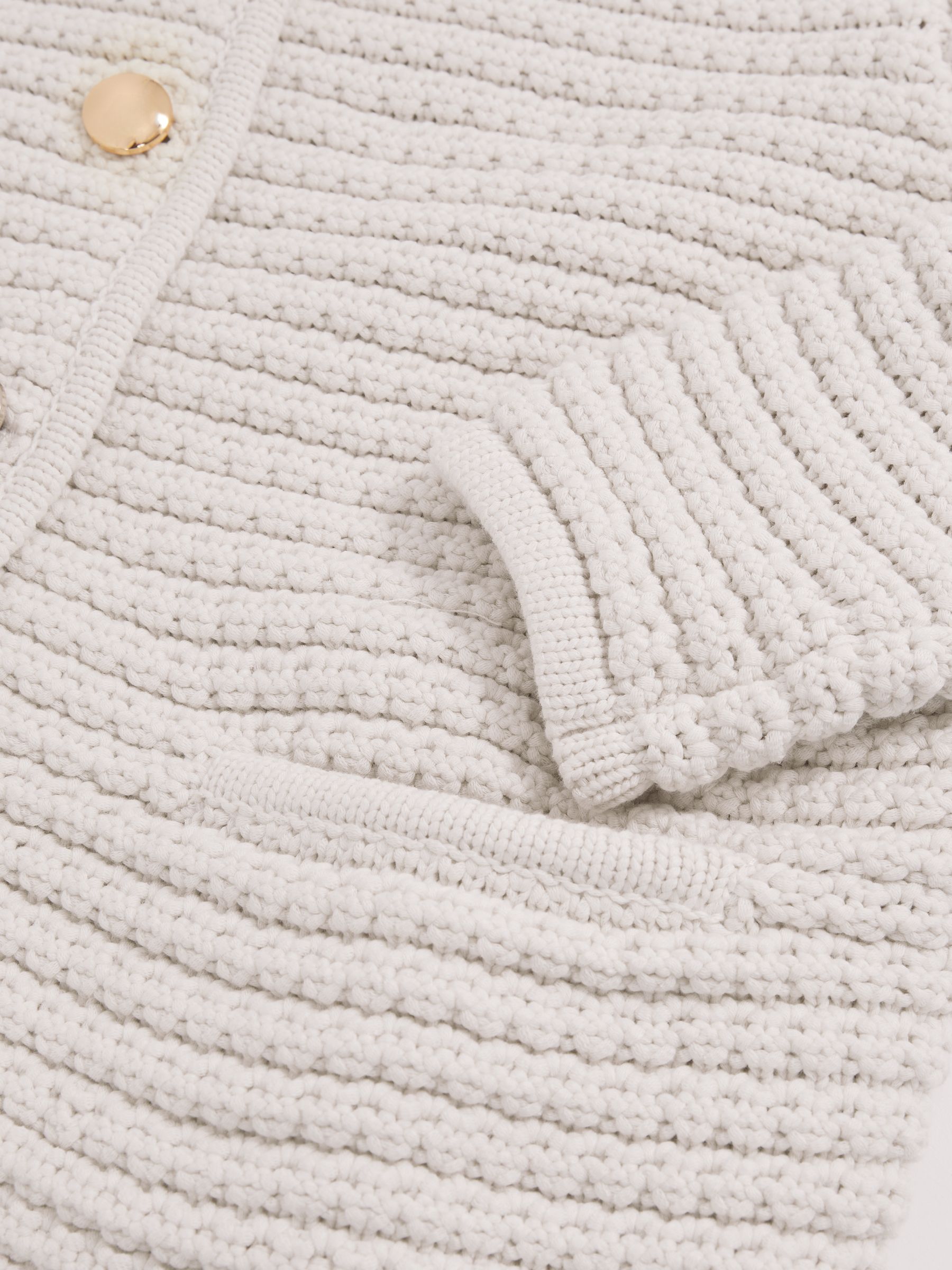 Paige Textured-Knit Cardigan in Ivory - Image 5 of 5