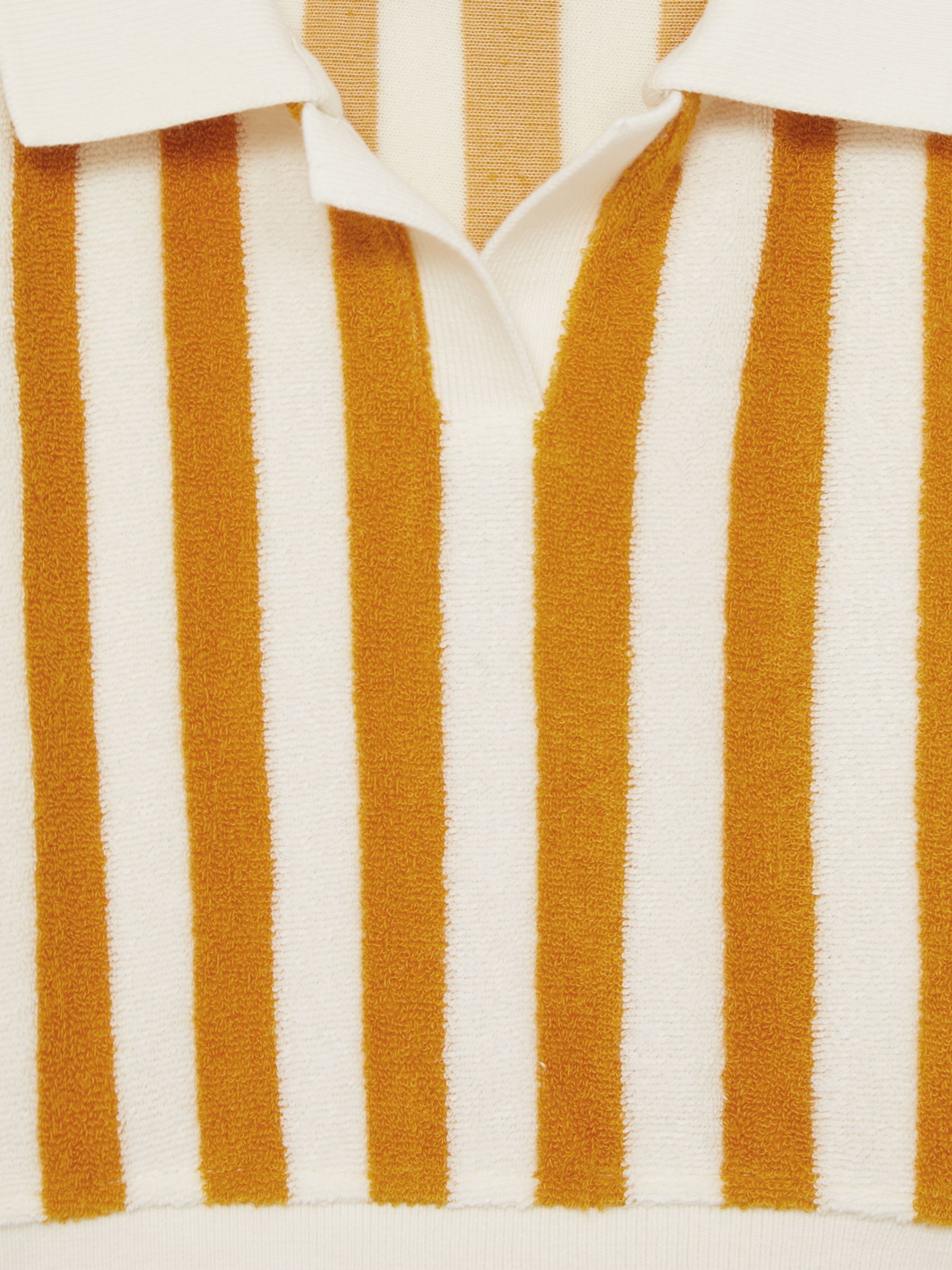 4-9 yrs Towelling Stripe Shorts Set in Yellow - Image 4 of 5