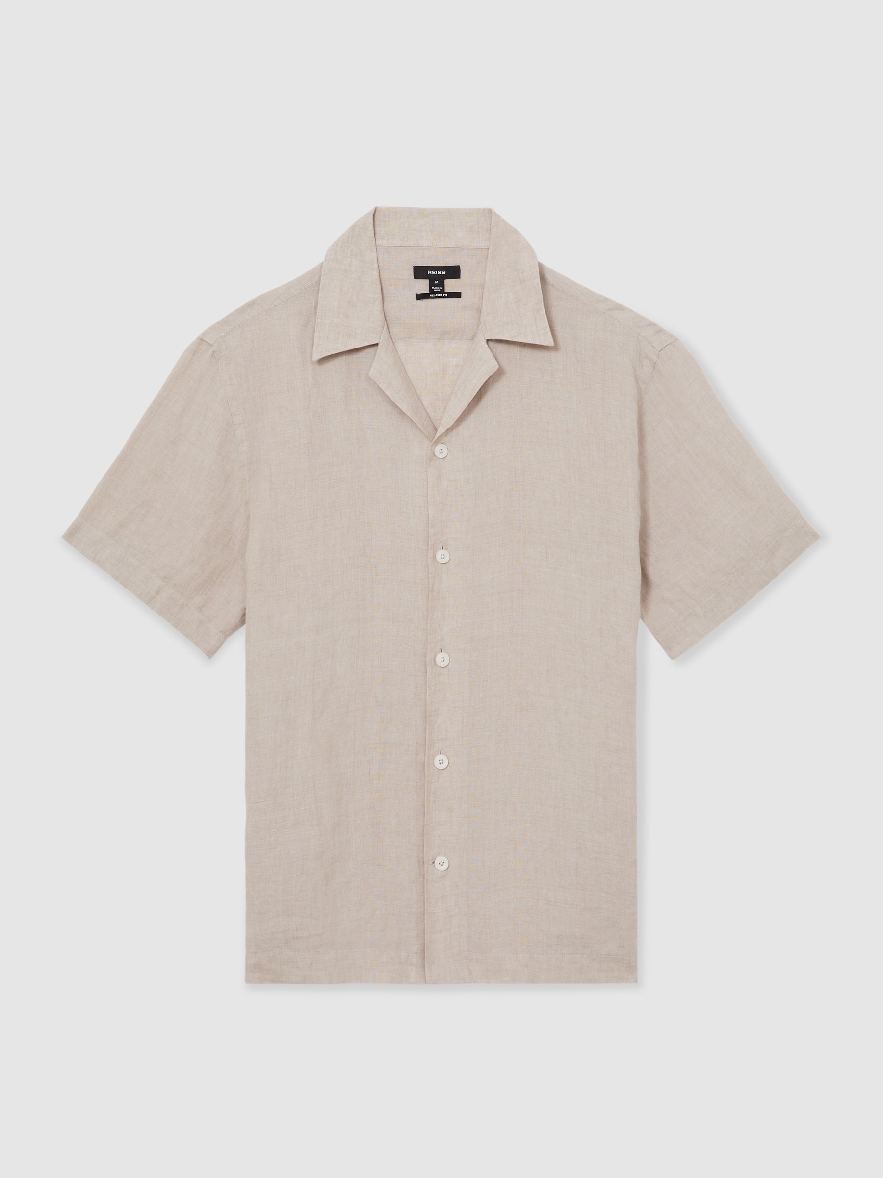 Cuban Collar Shirt in Mink Brown - Image 2 of 6