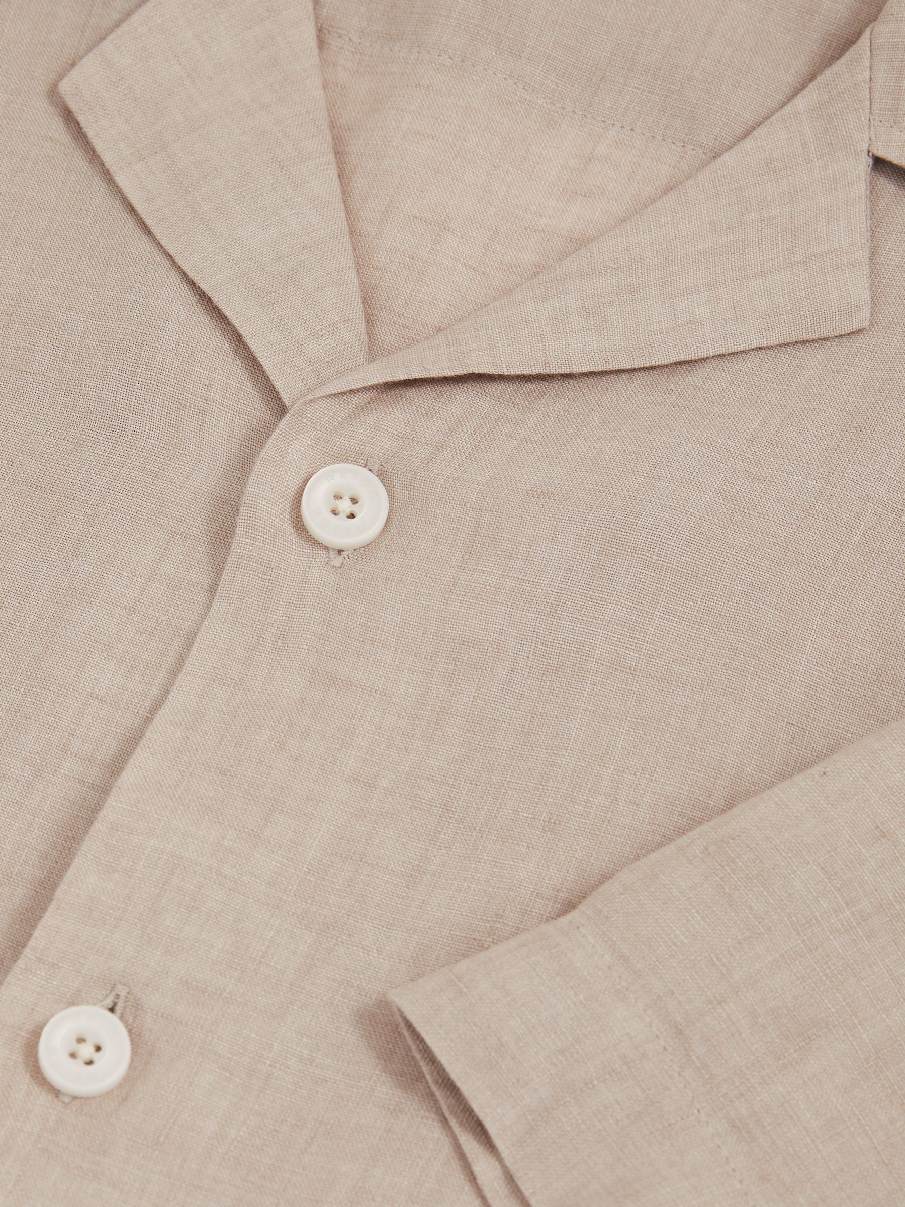 Cuban Collar Shirt in Mink Brown - Image 6 of 6