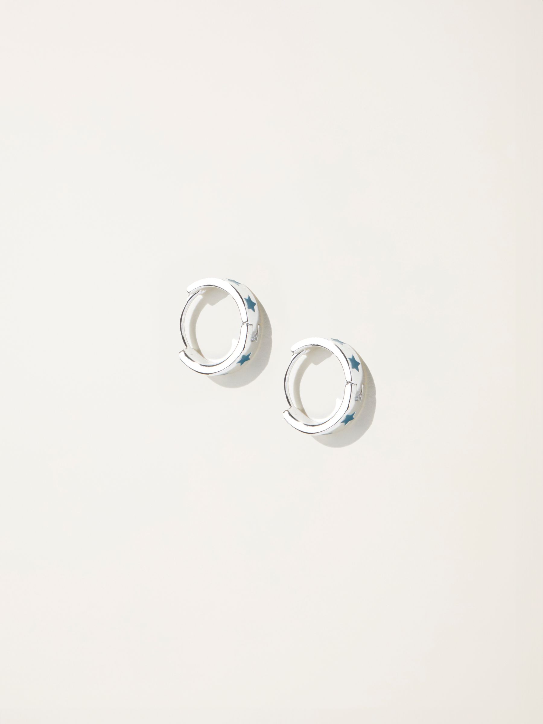 Teal Blue Enamel Star Stud Earrings - Image 1 of 2