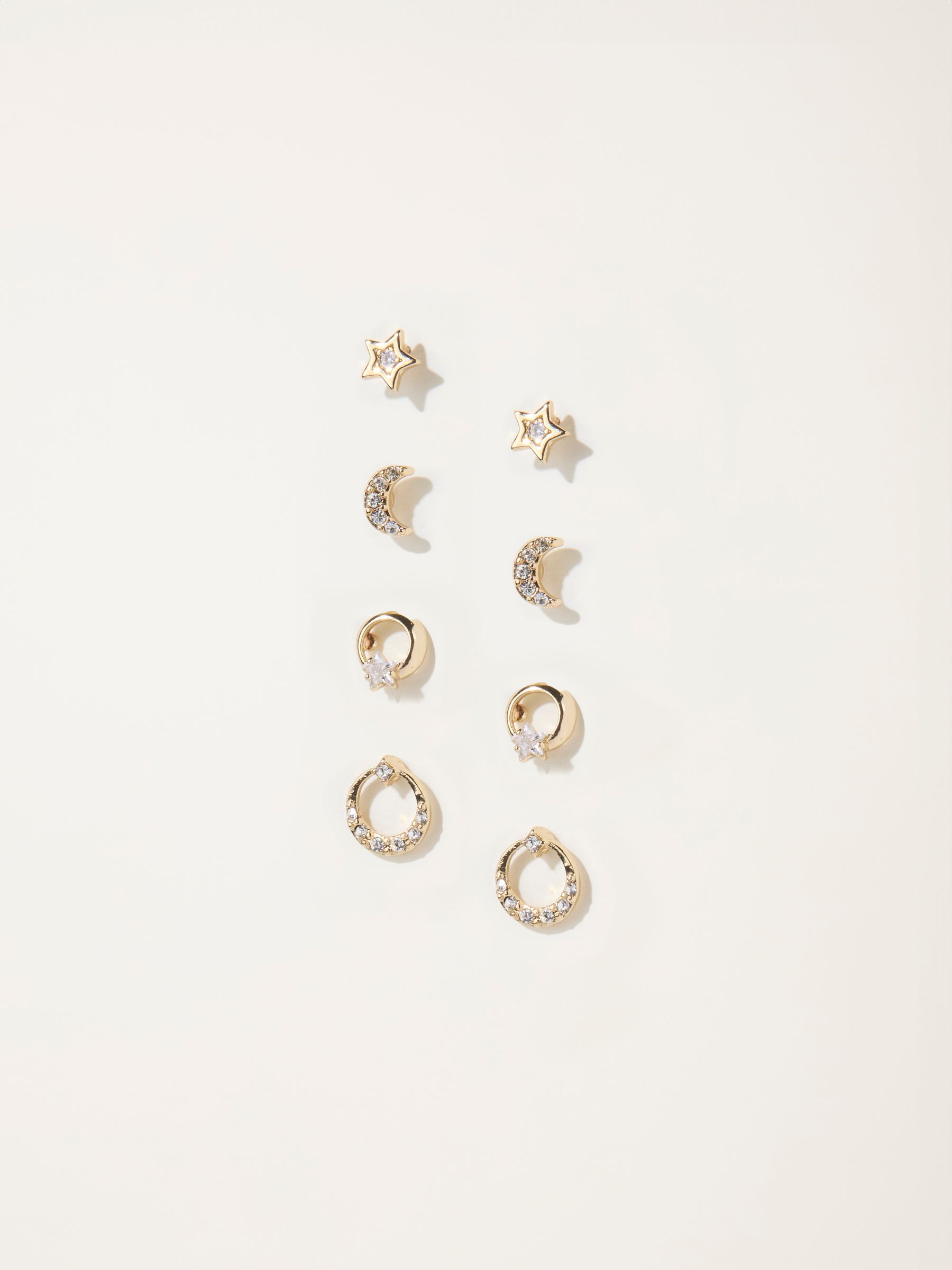Gold Tone Multi Pack Gem Earrings - Image 1 of 2
