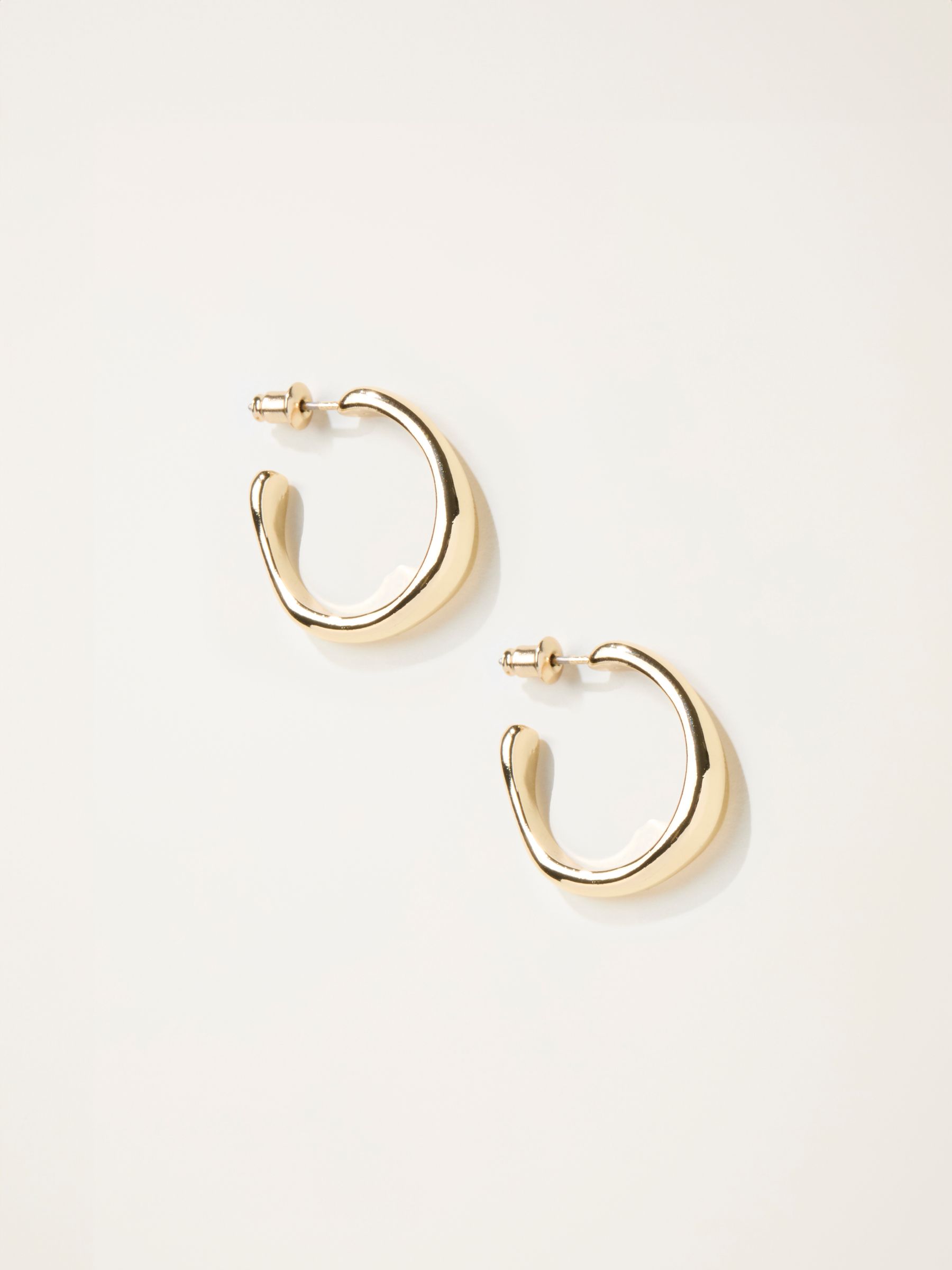 Gold Tone Chunky Hoop Earrings - Image 1 of 2
