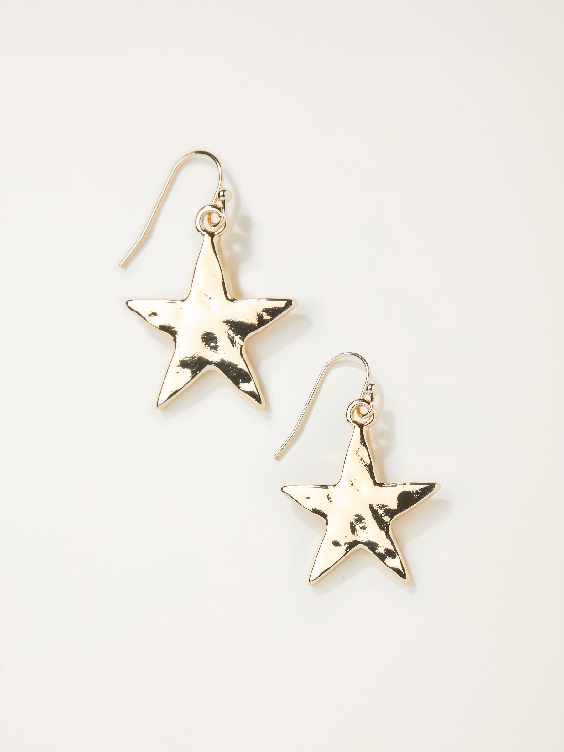 Gold Tone Large Star Drop Earrings - Image 1 of 2