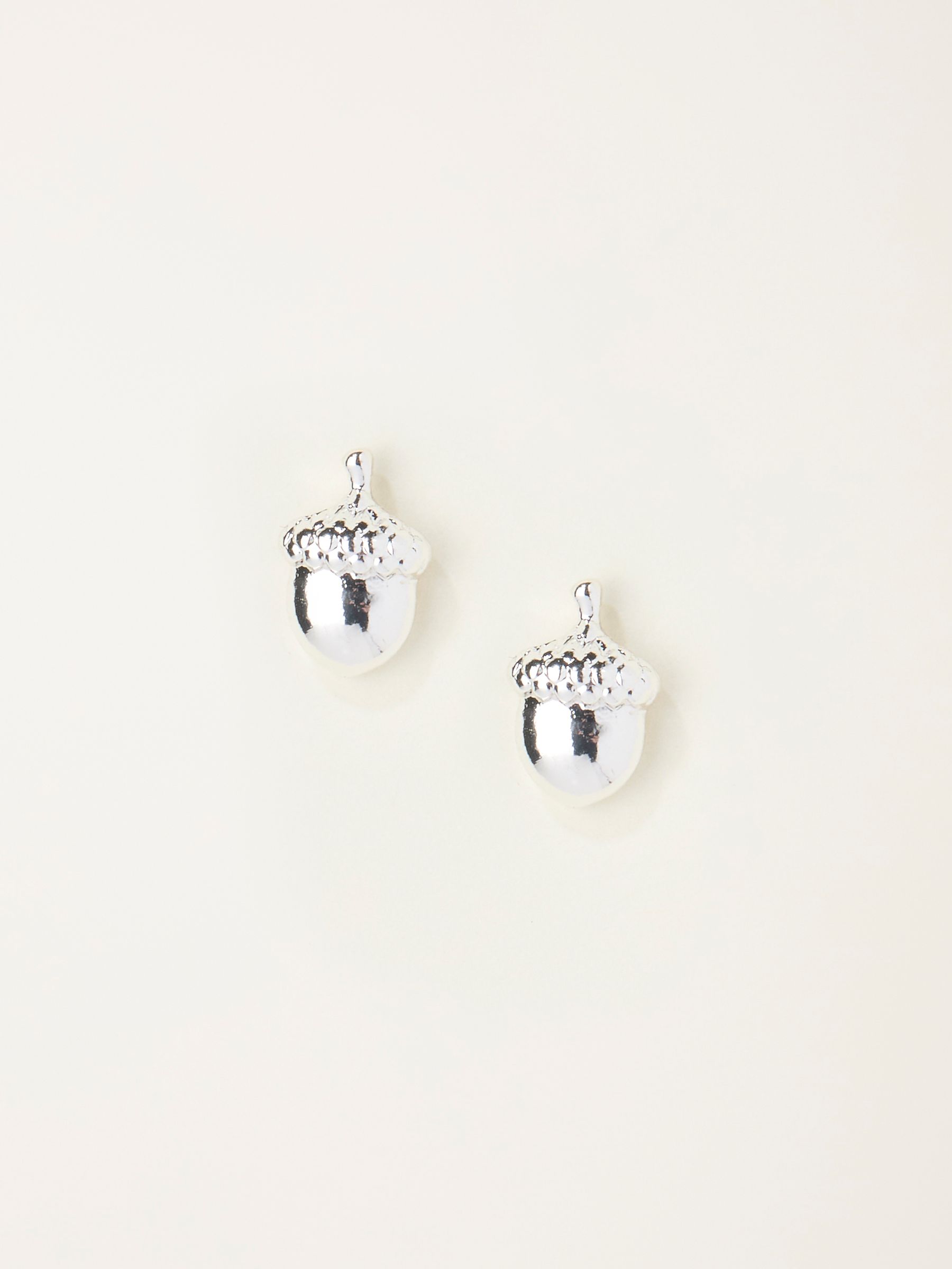 Silver Tone Acorn Stud Earrings - Image 1 of 2 Silver Tone Acorn Stud Earrings - Image 1 of 2