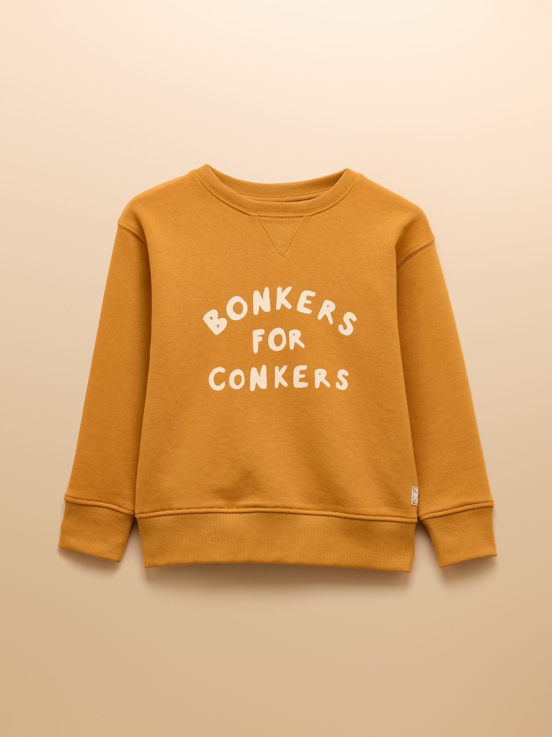 Round Neck Yellow Sweatshirt For Kids Kids' Sundaze Yellow Crew