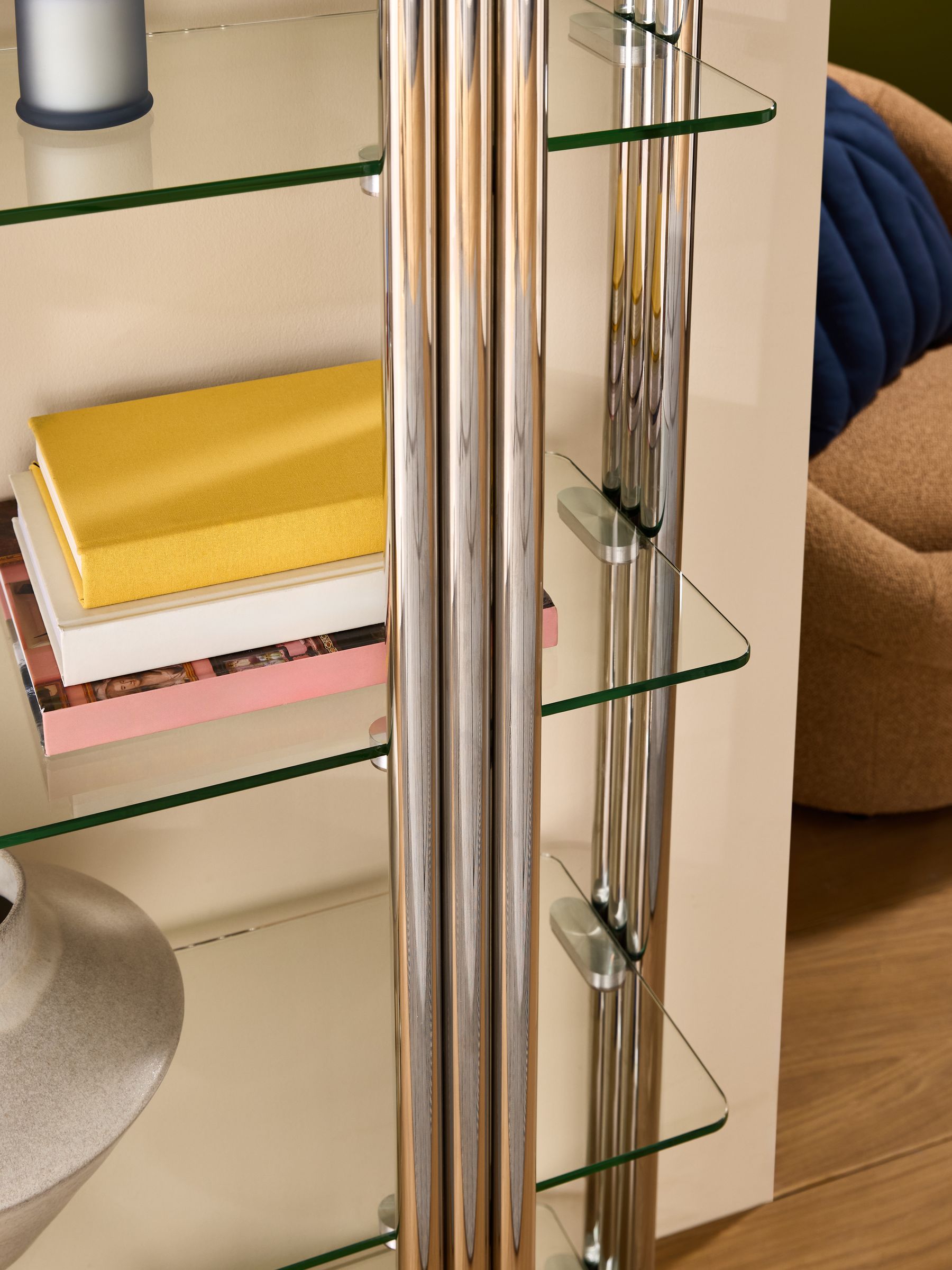 Chrome and Glass Perrie Shelving Unit - Image 2 of 5