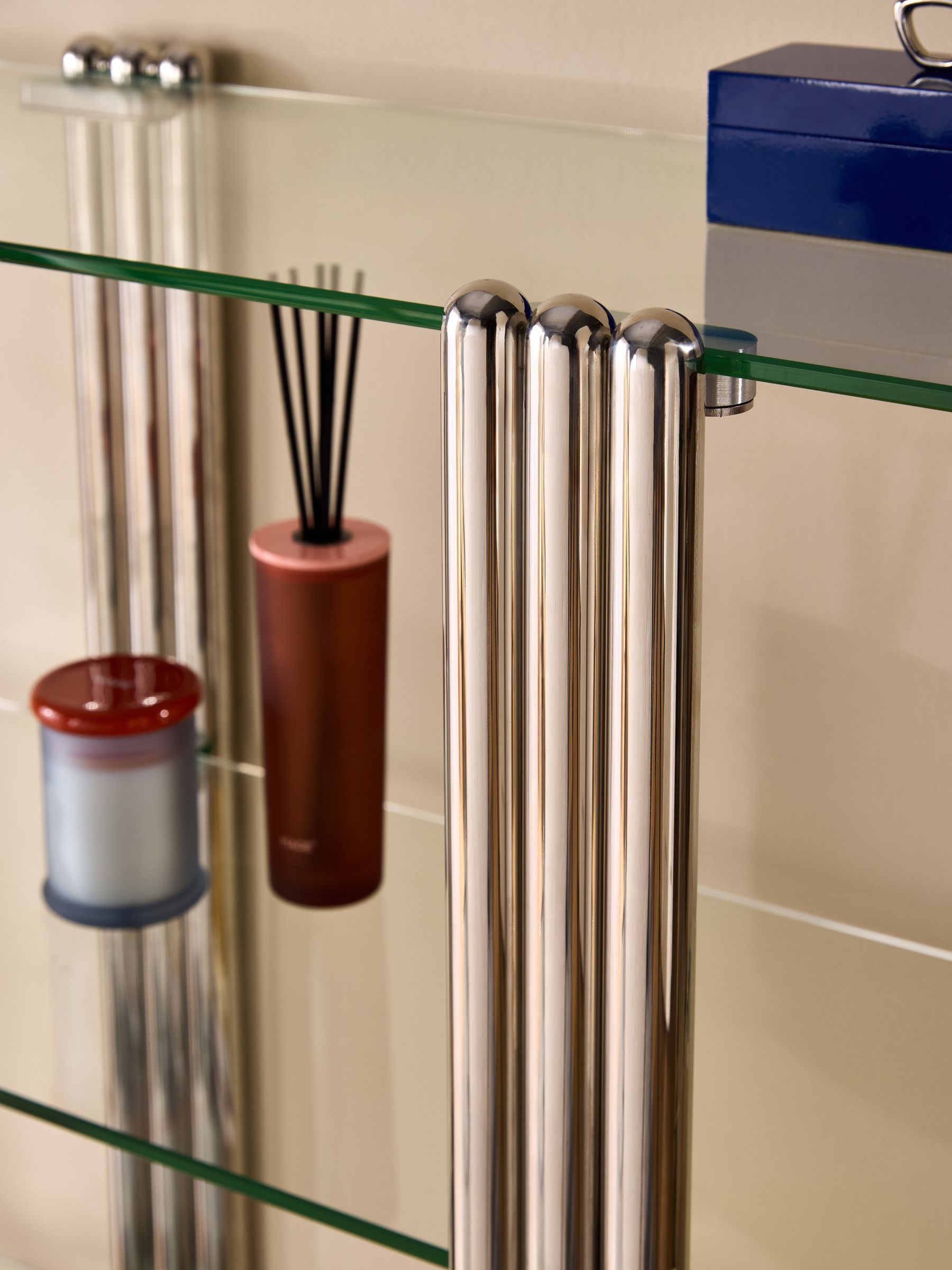 Chrome and Glass Perrie Shelving Unit - Image 3 of 5