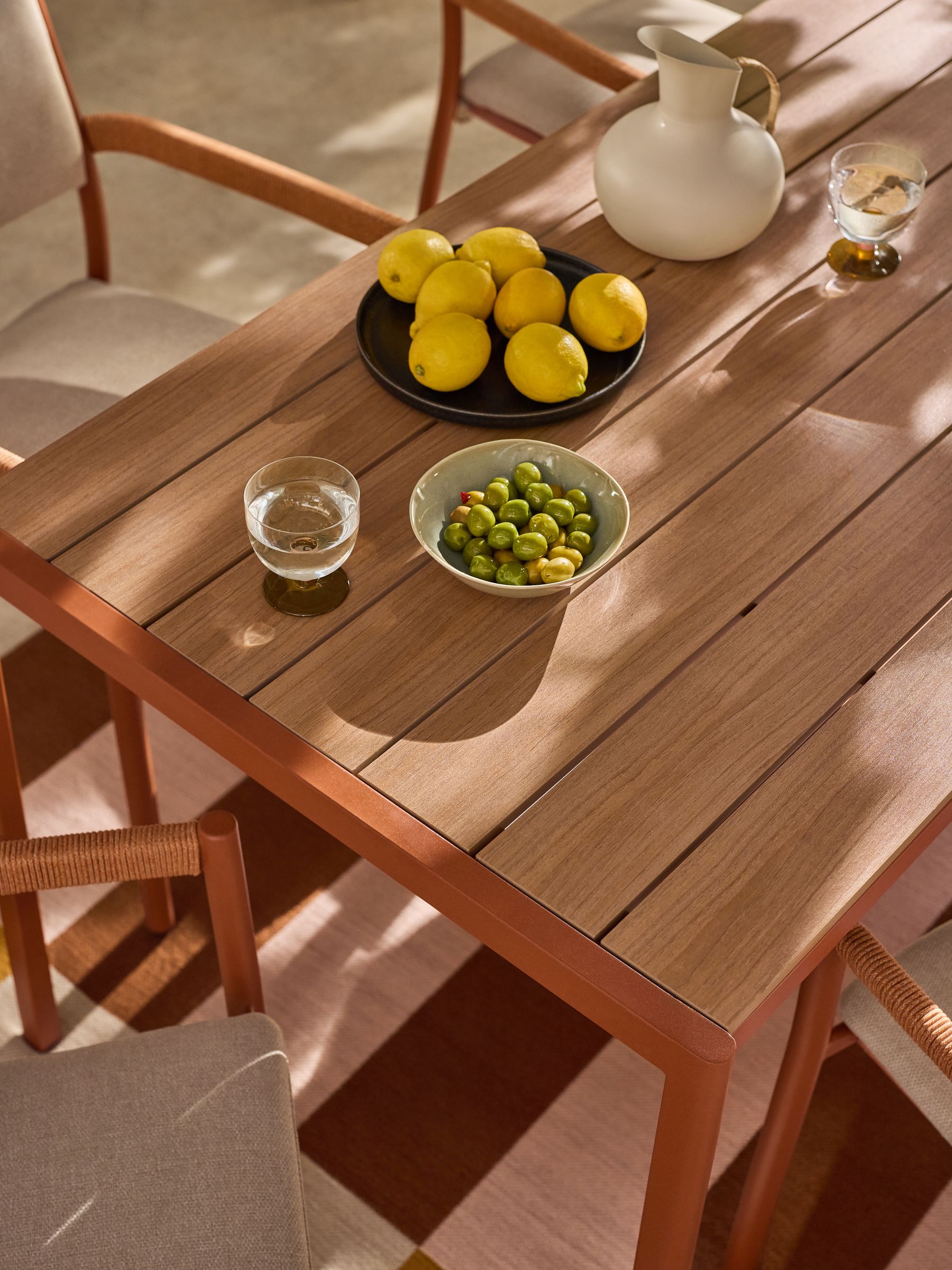 Estelle 6 Seater Dining Set in Terracotta - Image 3 of 3