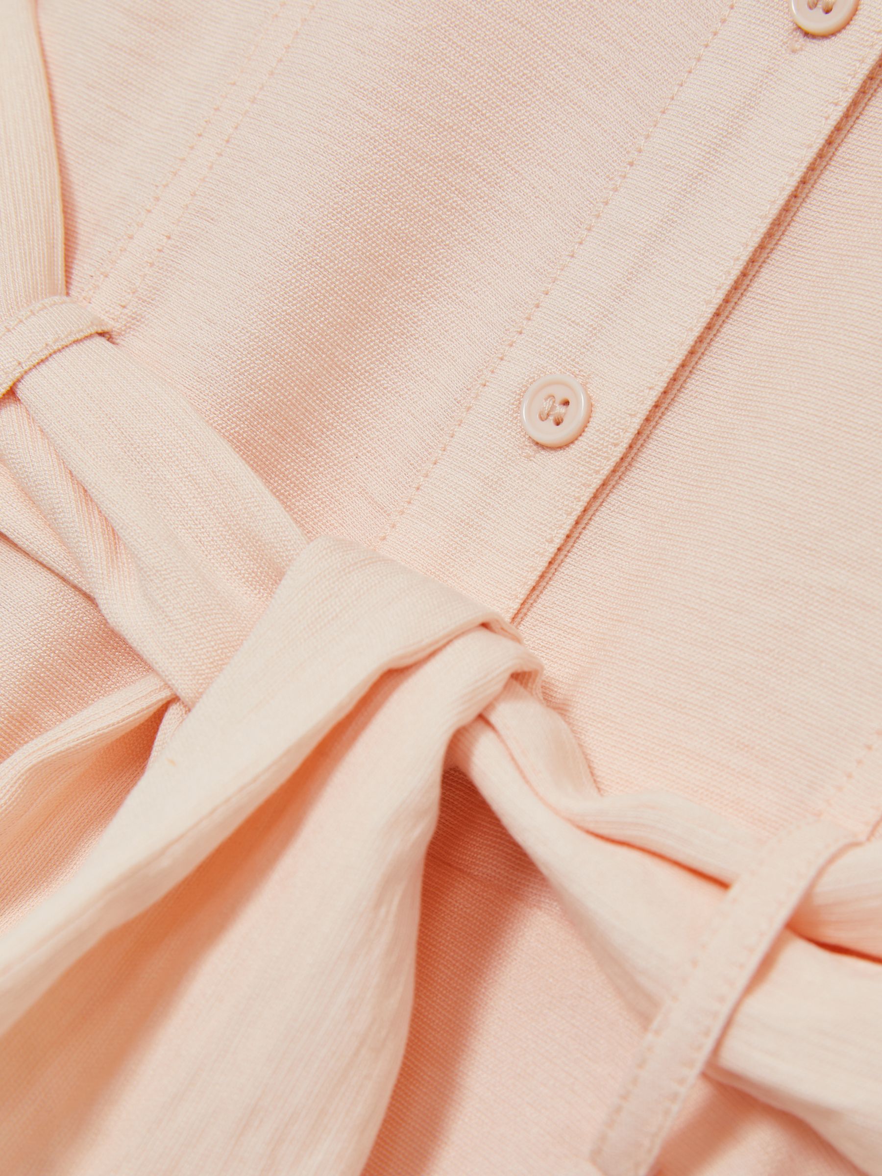 13-14 yrs Tie-Waist Collared Dress in Pink - Image 4 of 4