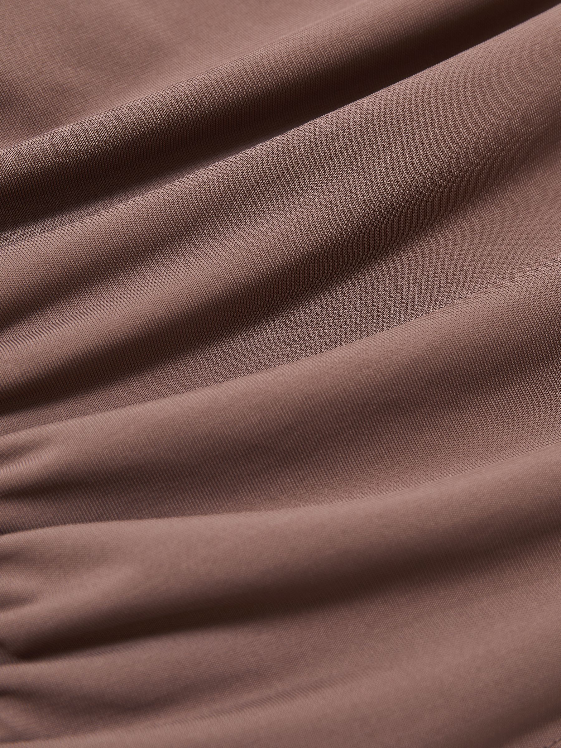 Ruched-Side Jersey Top in Mink - Image 6 of 6