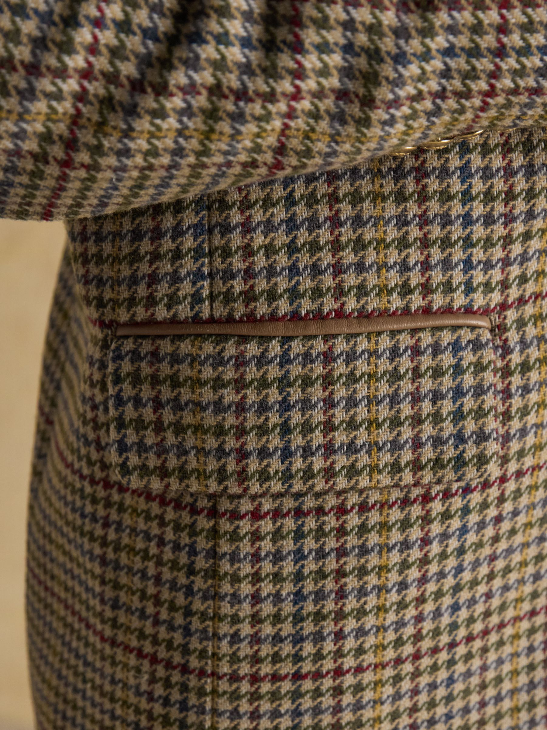 Hackmore Grey Check Relaxed Fit Tweed Blazer With Wool - Image 7 of 14