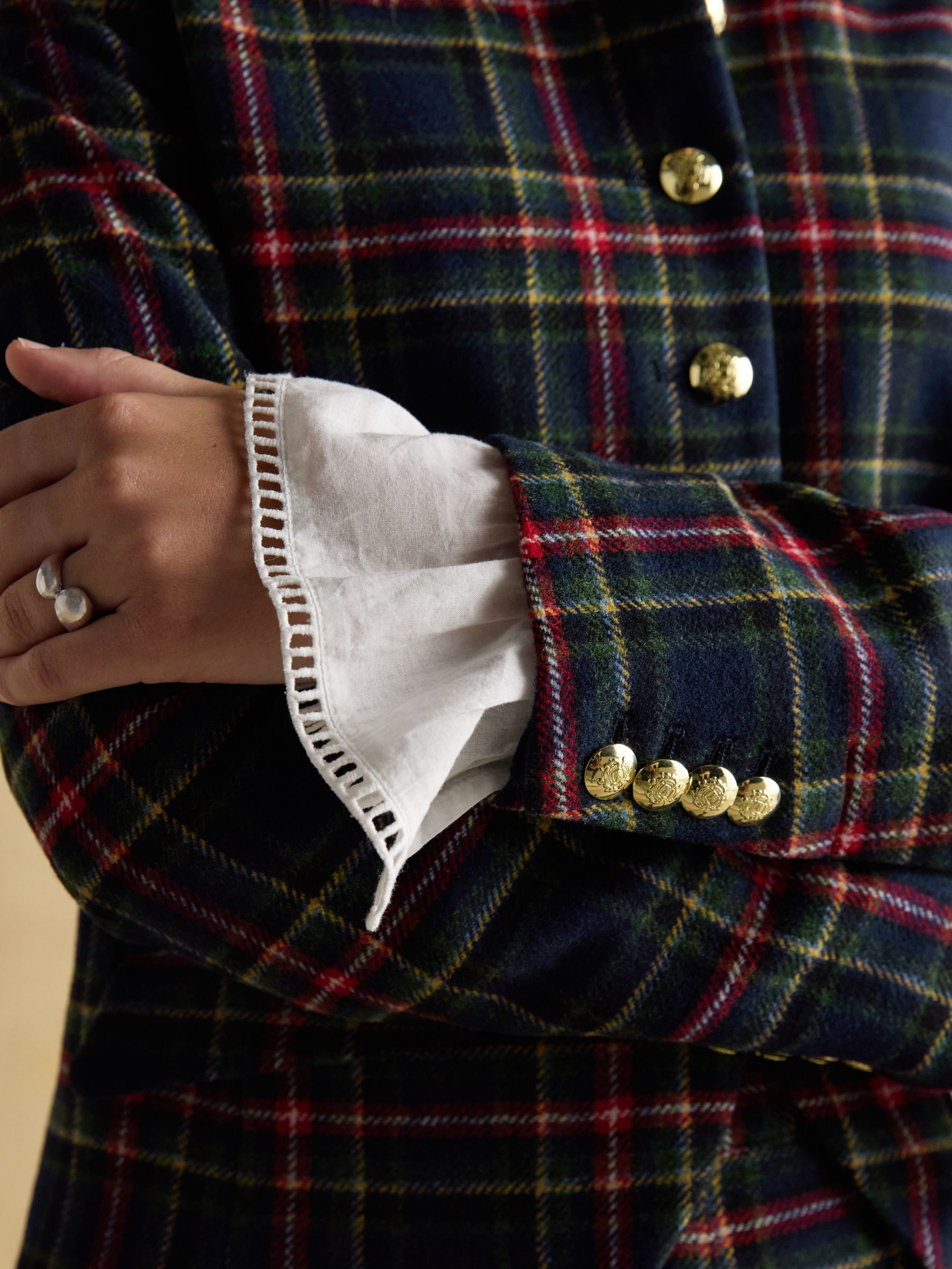シェリエ sheller 5th check tweed jacket - メルカリ 5th check tweed