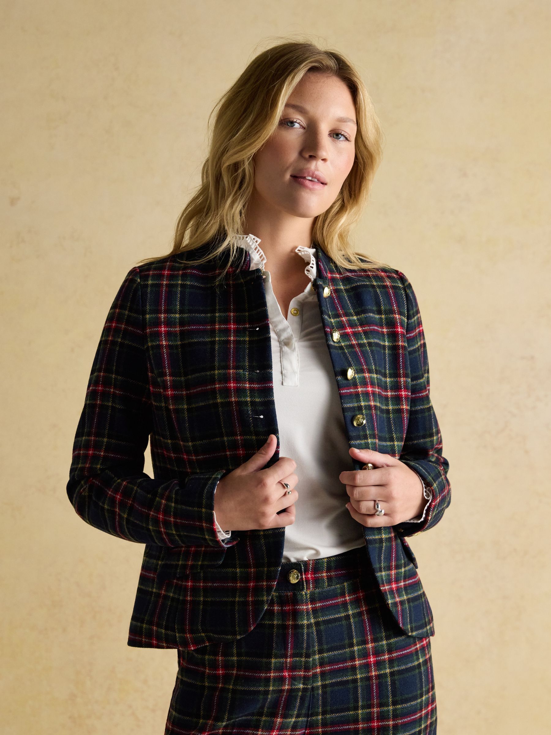 シェリエ sheller 5th check tweed jacket - メルカリ 5th check tweed