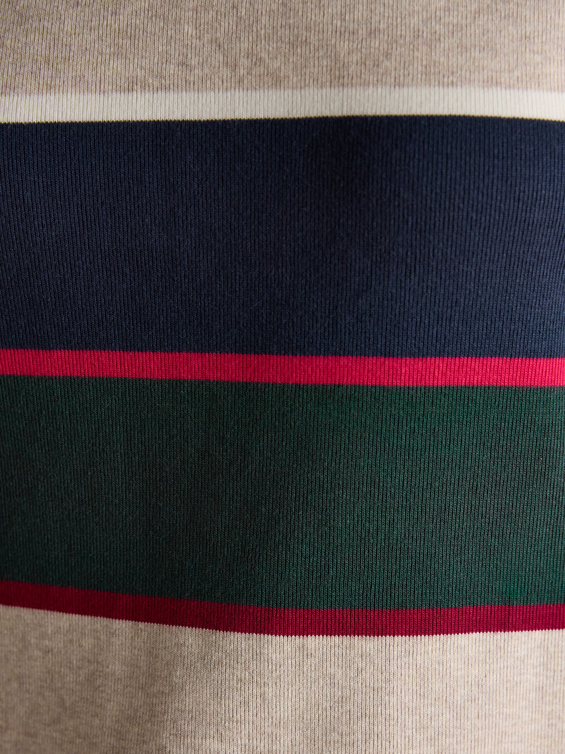 Harbour Navy & Green Boat Neck 100% Cotton Breton Top - Image 9 of 10