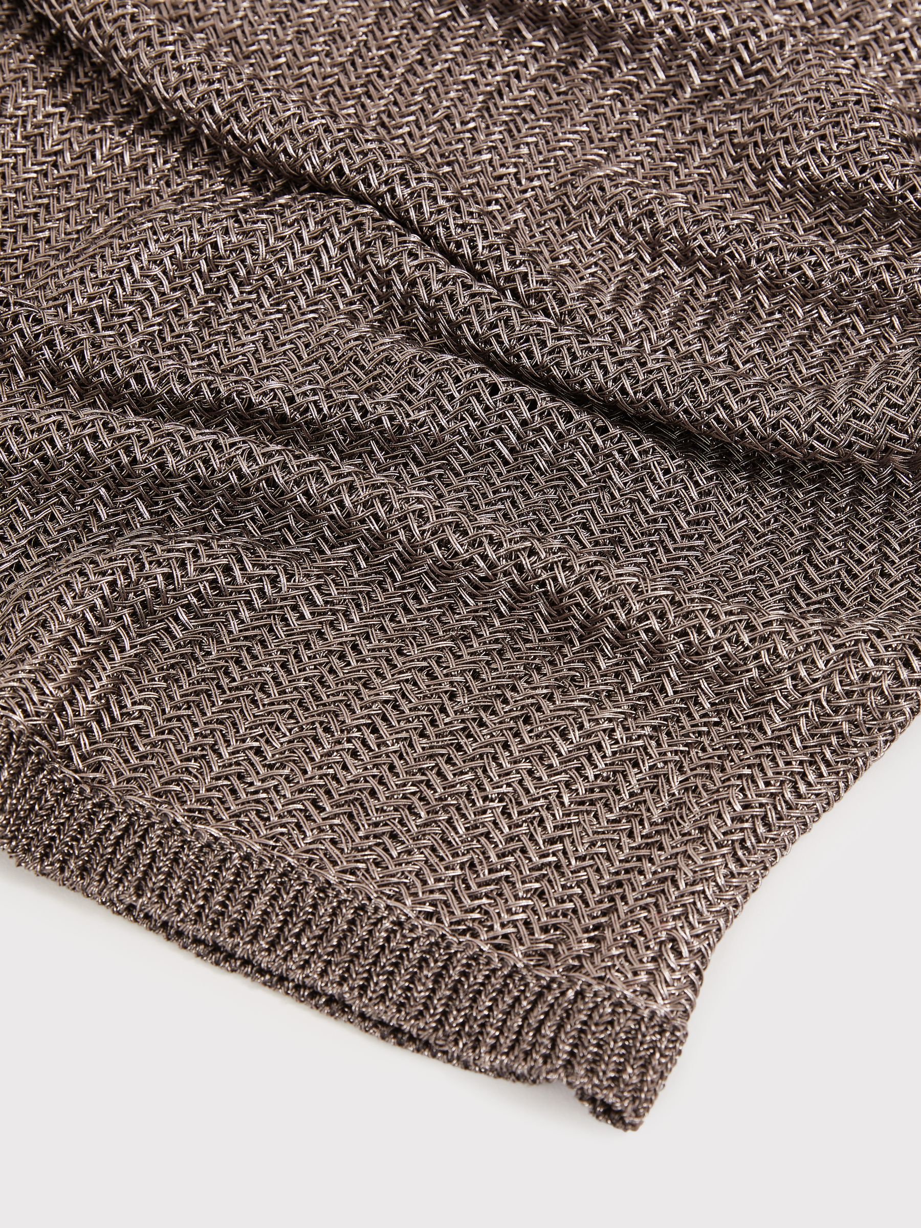 Metallic Knit Vest in Gunmetal - Image 6 of 6